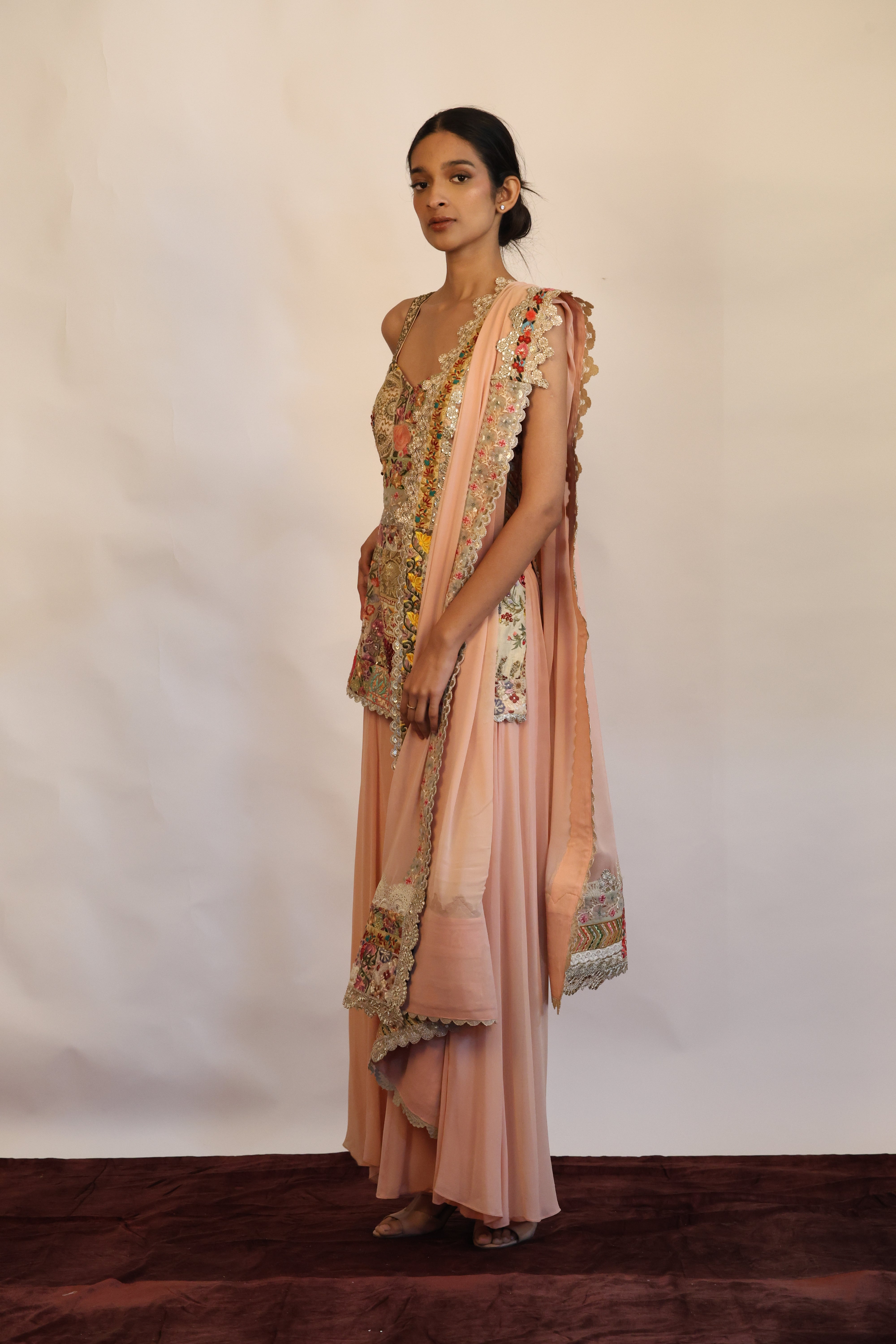 Patchwork Sharara Set