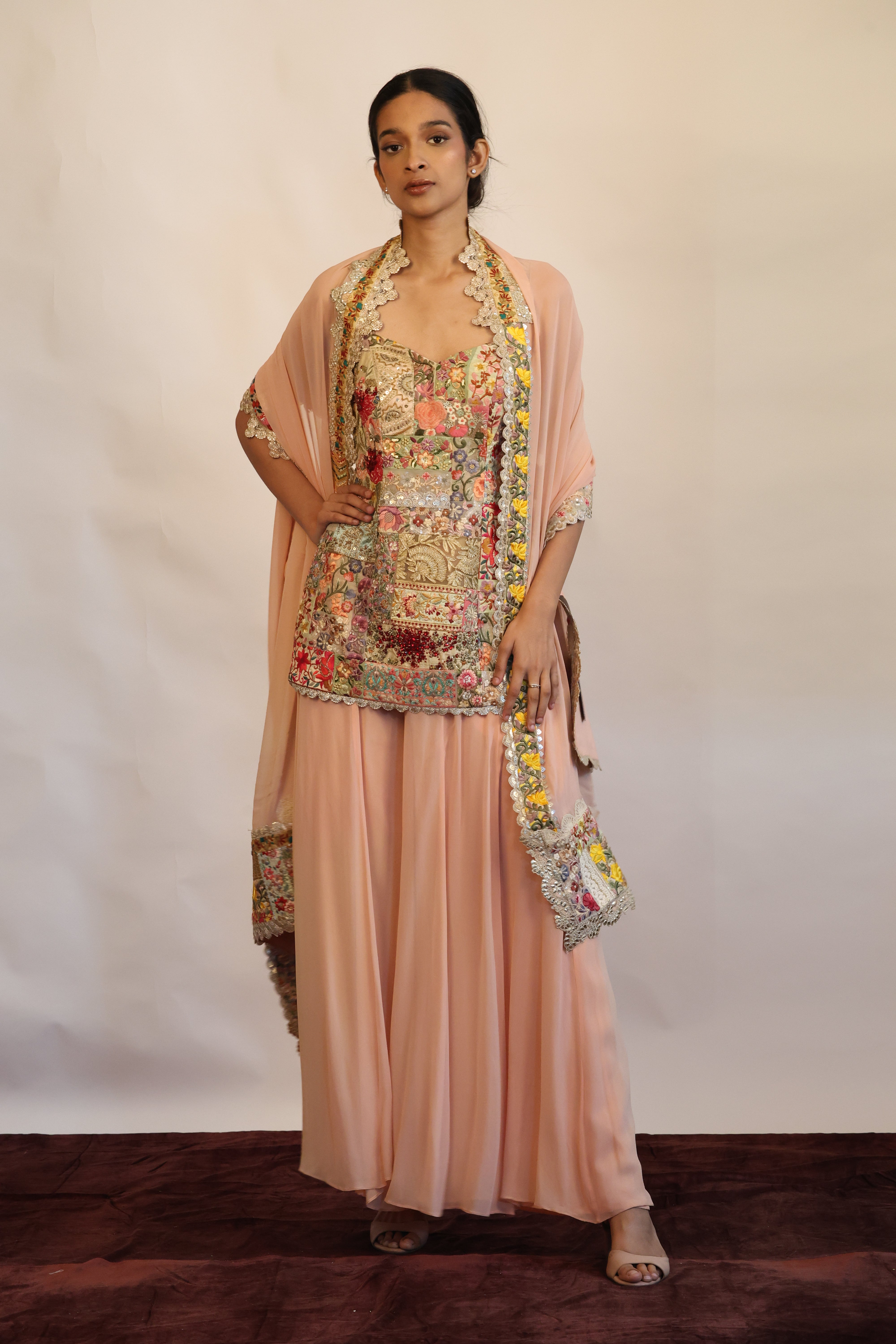Patchwork Sharara Set