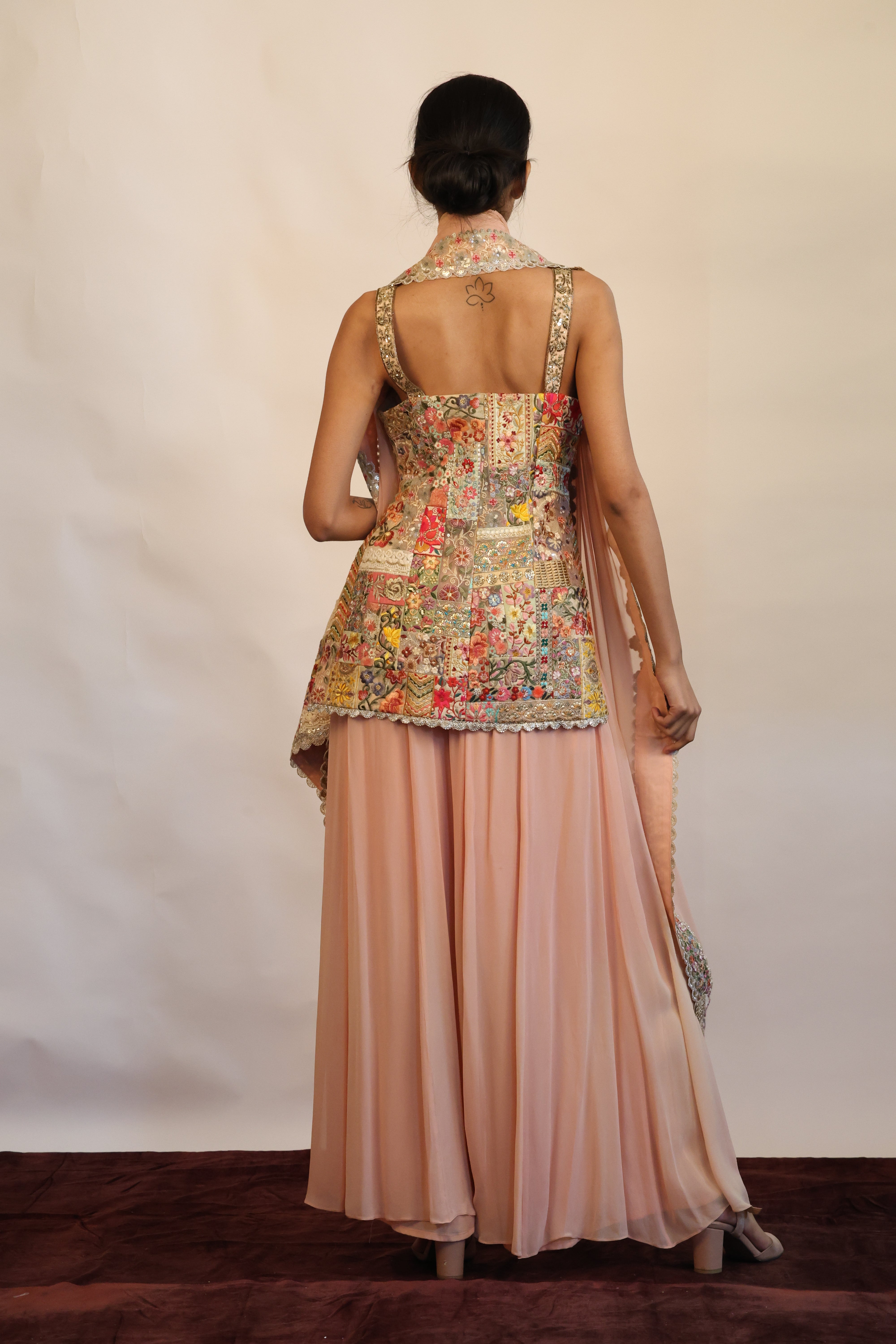 Patchwork Sharara Set