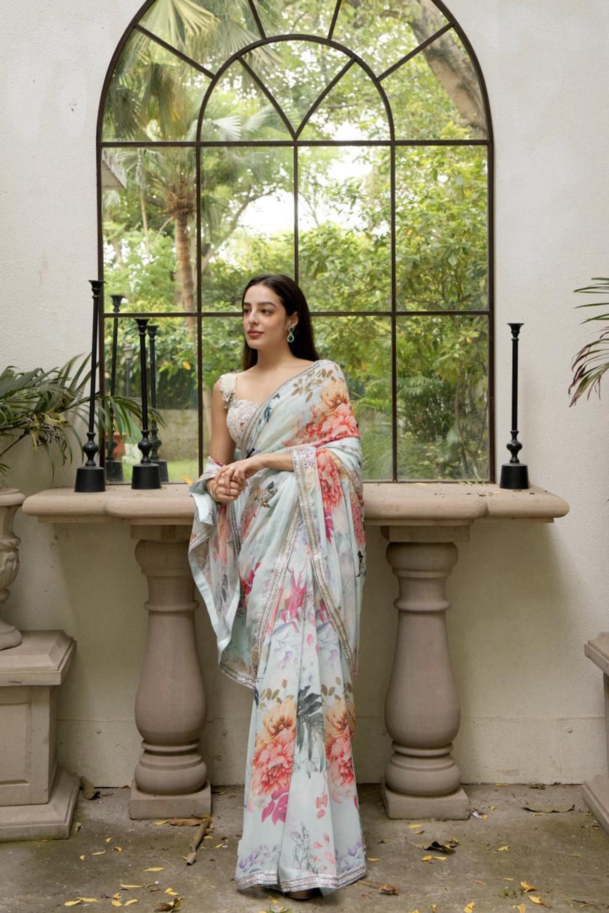 Tarini Manchanda In Ethereal Bloom Saree