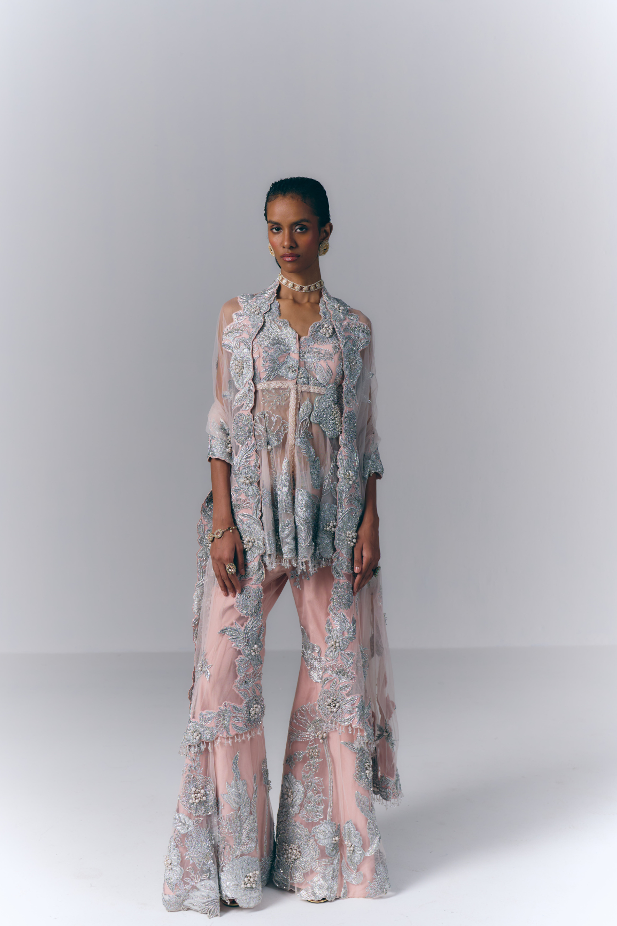 Aurora Blush Peplum set