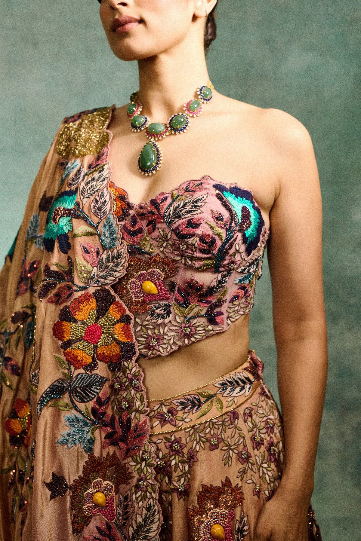 THREAD WORK LEHENGA SET