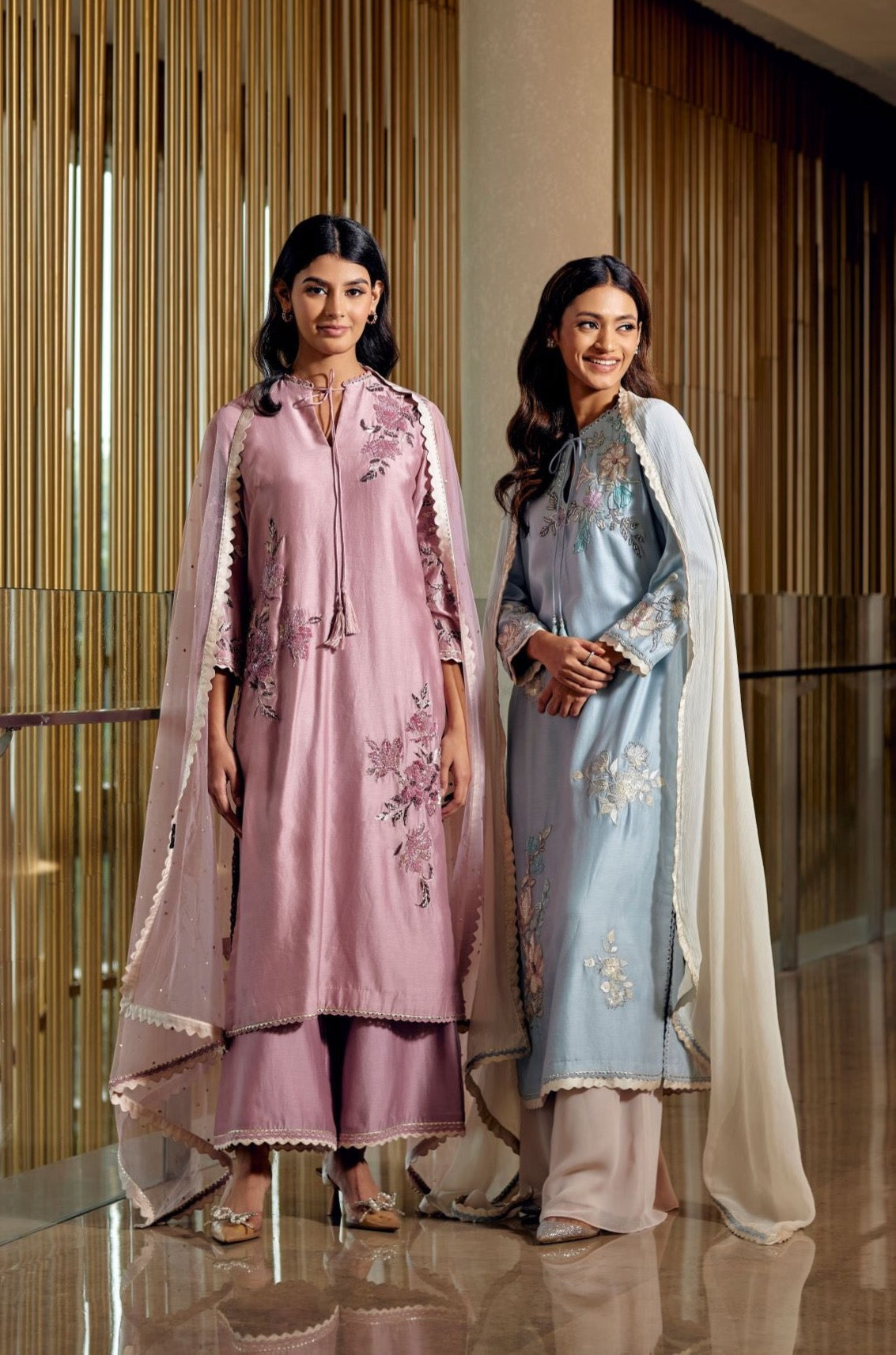 PINK EMBROIDERED KURTA SET