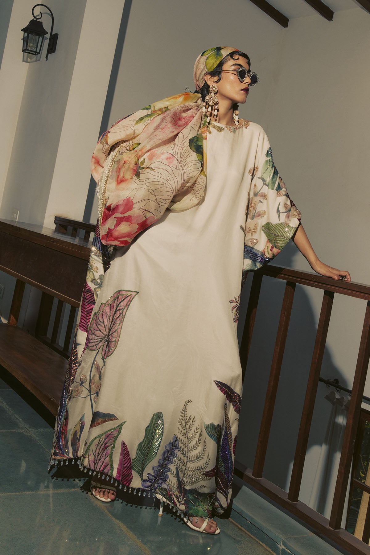 Tropical Printed Kaftan