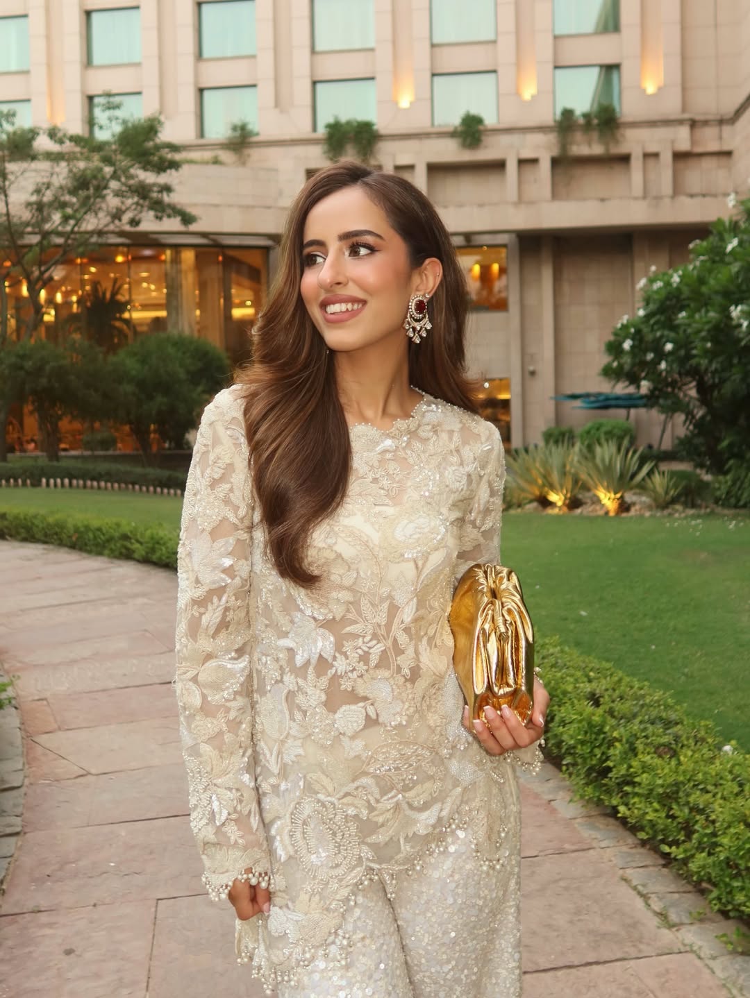 SMRIDHI OBEROI IN IVORY EMBELLISHED PEPLUM SET
