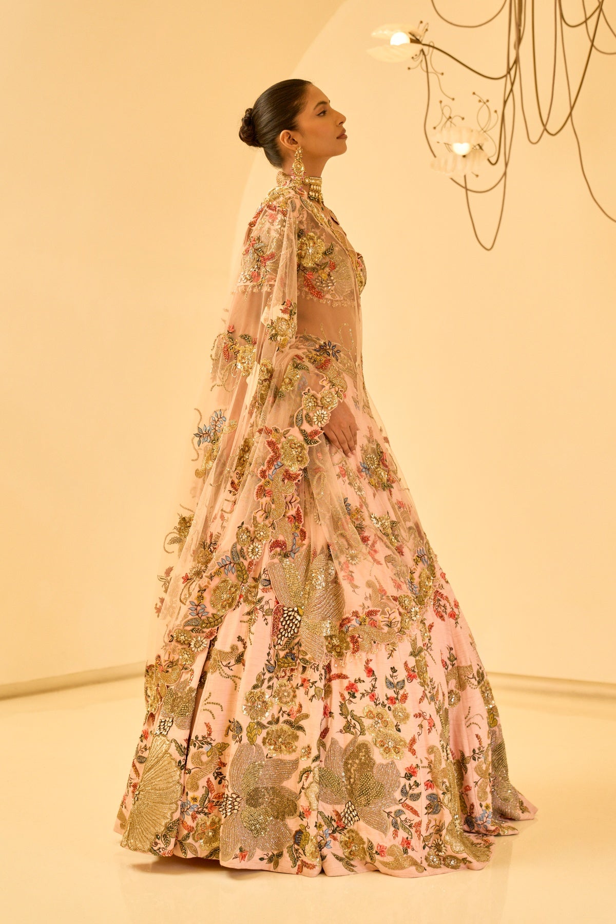 BLUSH PINK CELESTE BRIDAL LEHENGA SET