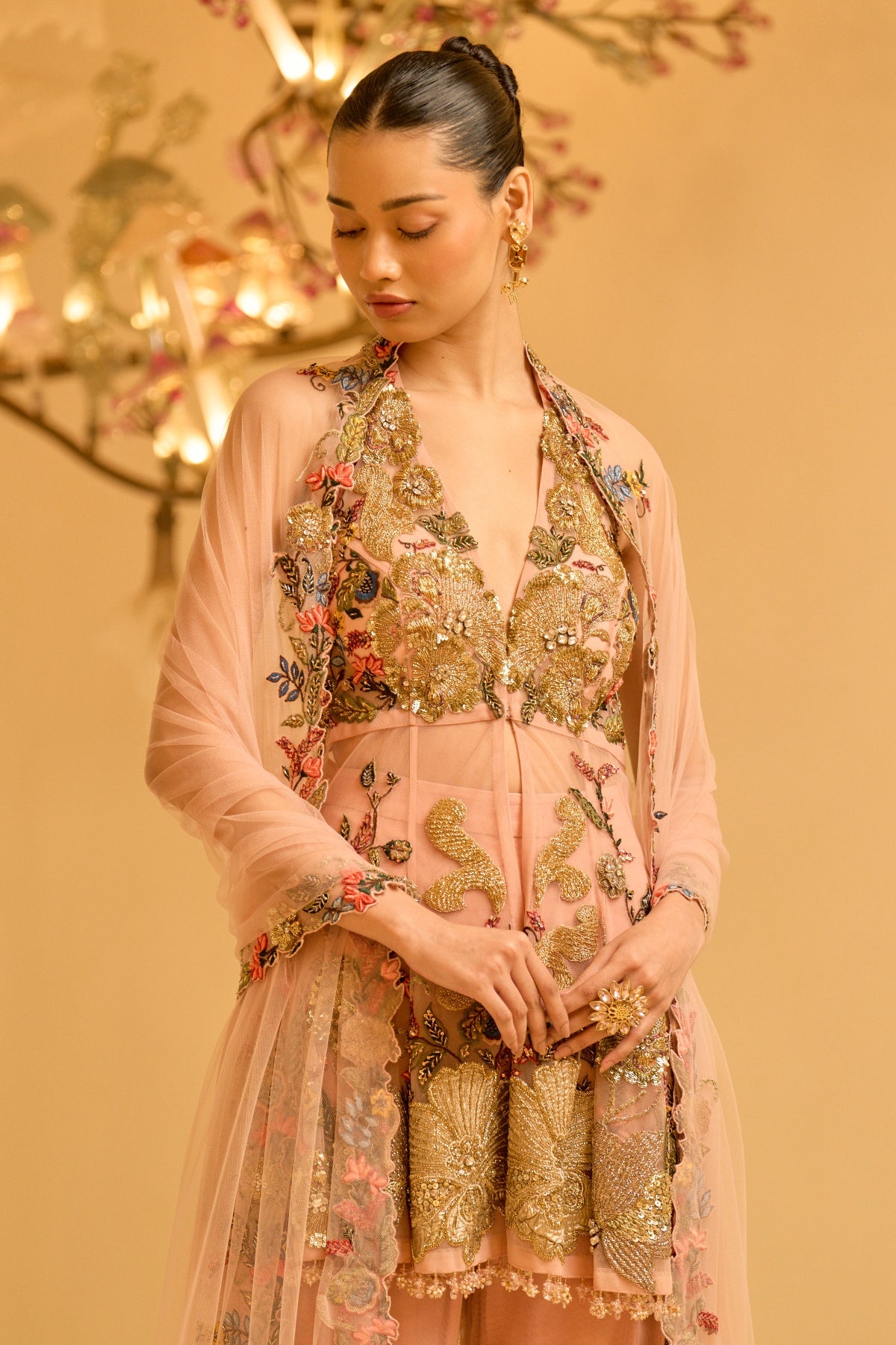 BOTANICAL BLOOM PEPLUM SET