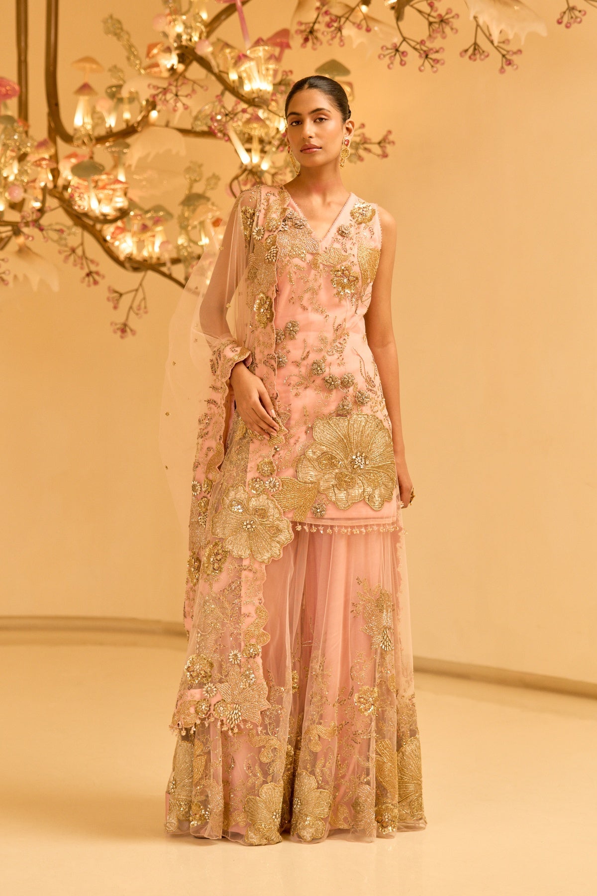 CELESTIA FLORAL EMBROIDERED KURTA SET