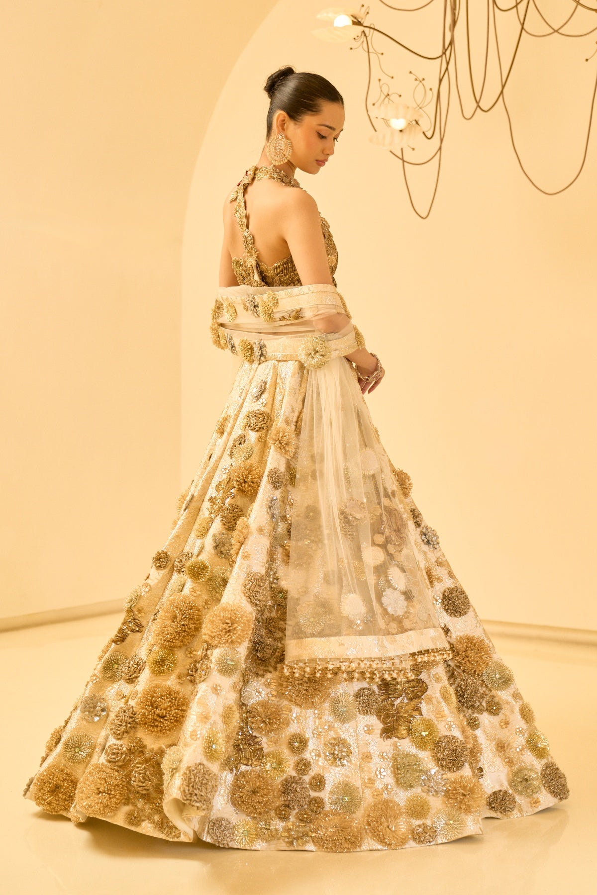 CELESTINE BROCADE LEHENGA SET