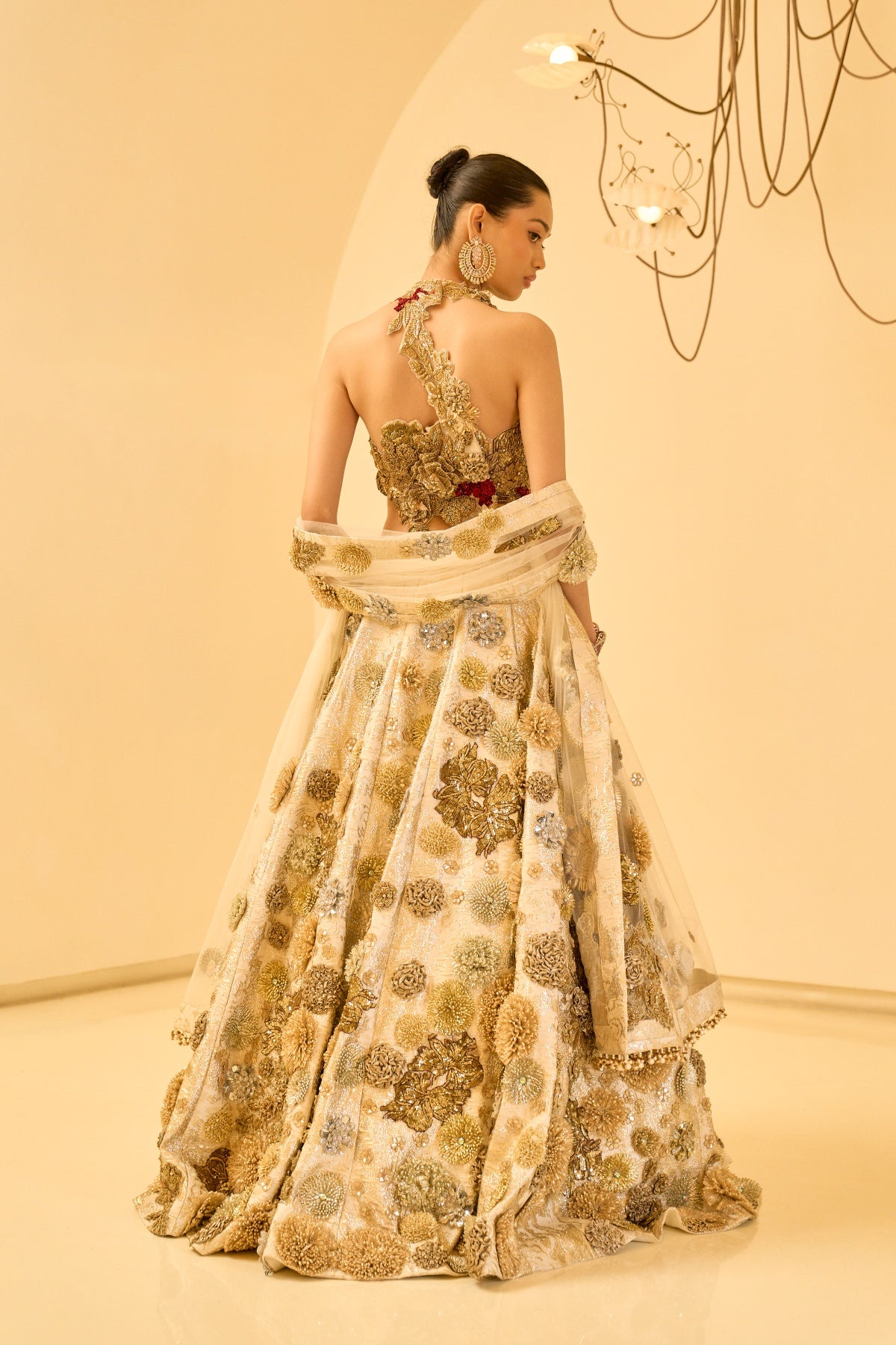CELESTINE BROCADE LEHENGA SET