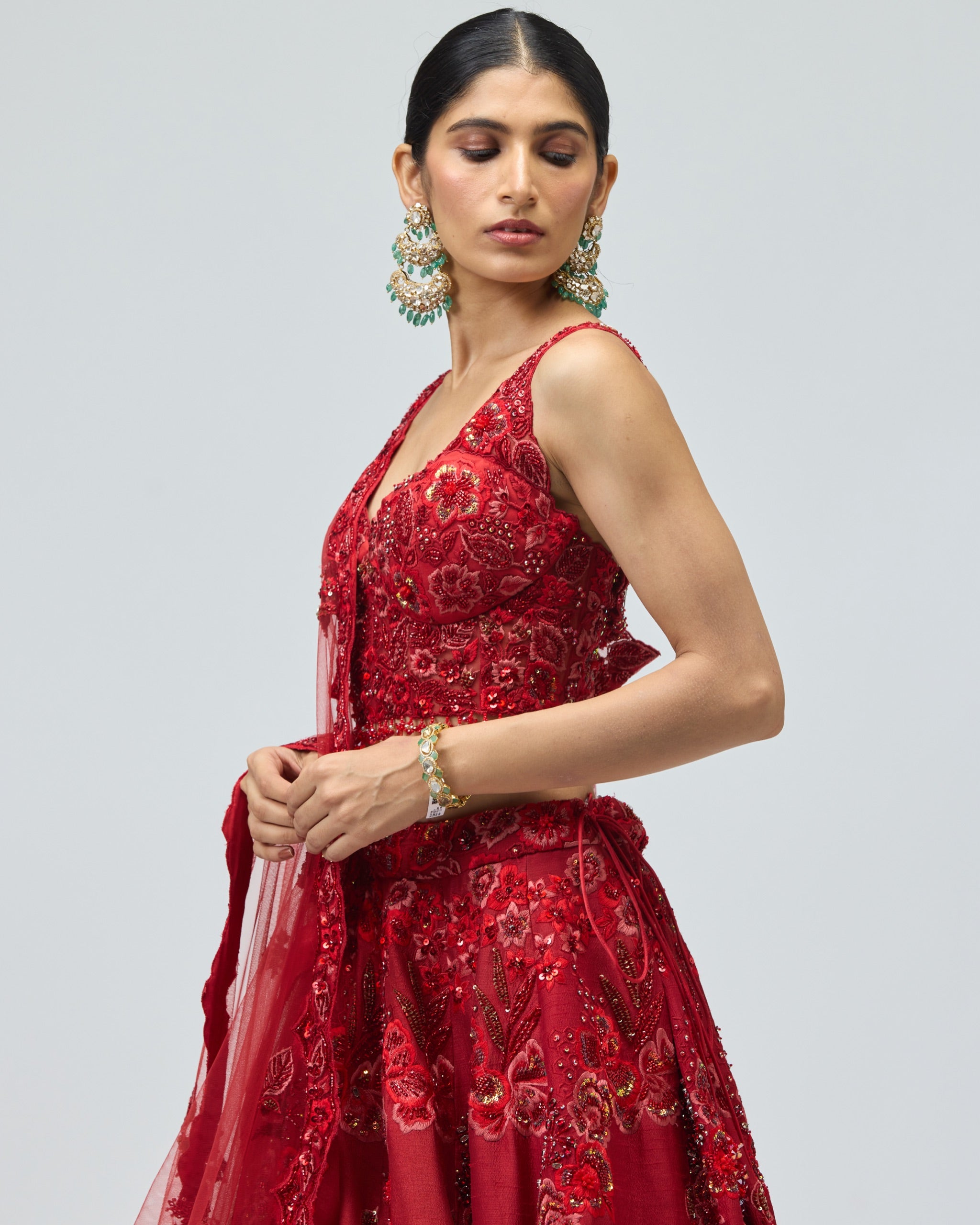 CRIMSON RED LEHENGA SET