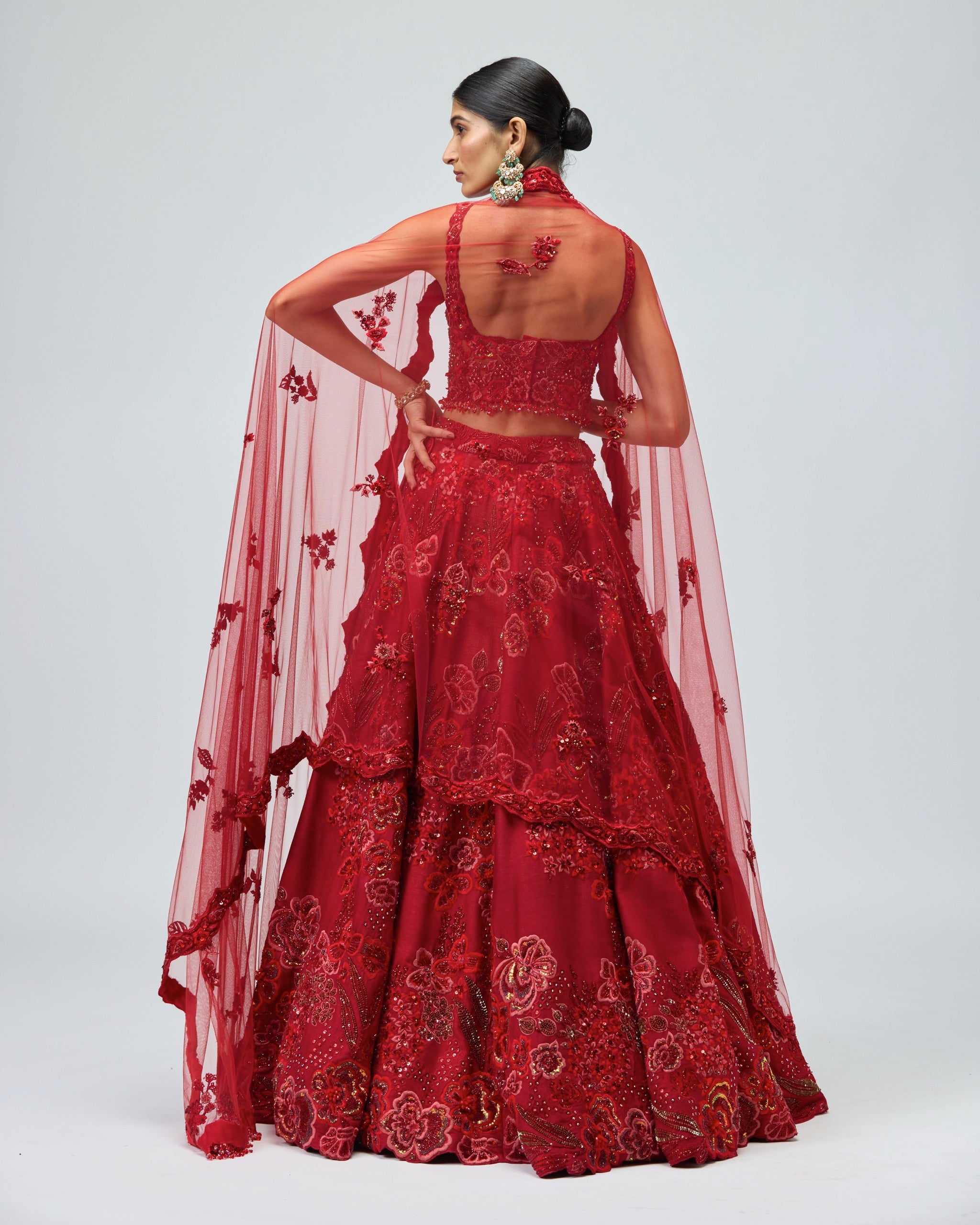 CRIMSON RED LEHENGA SET