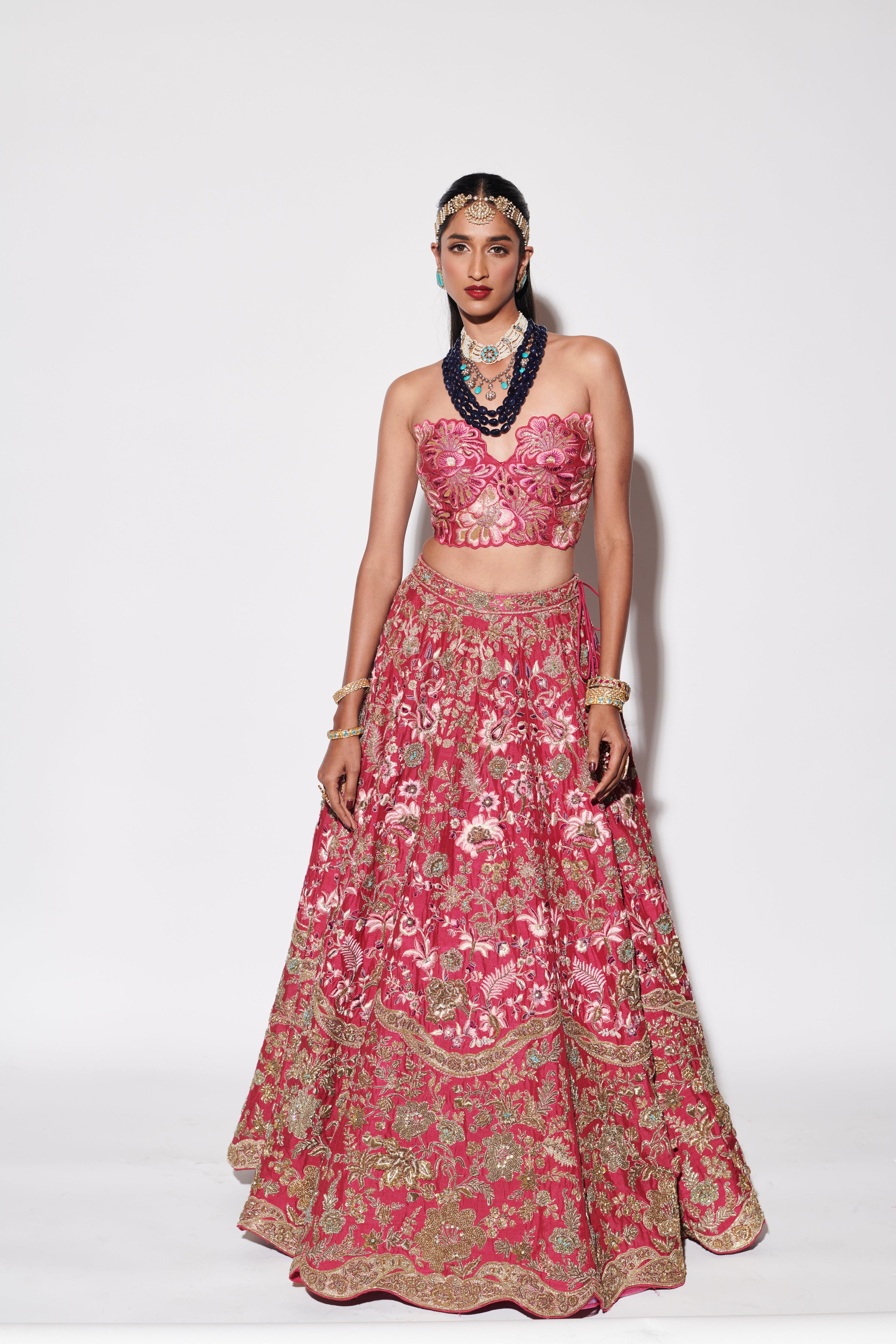 VIVID PINK LEHENGA SET