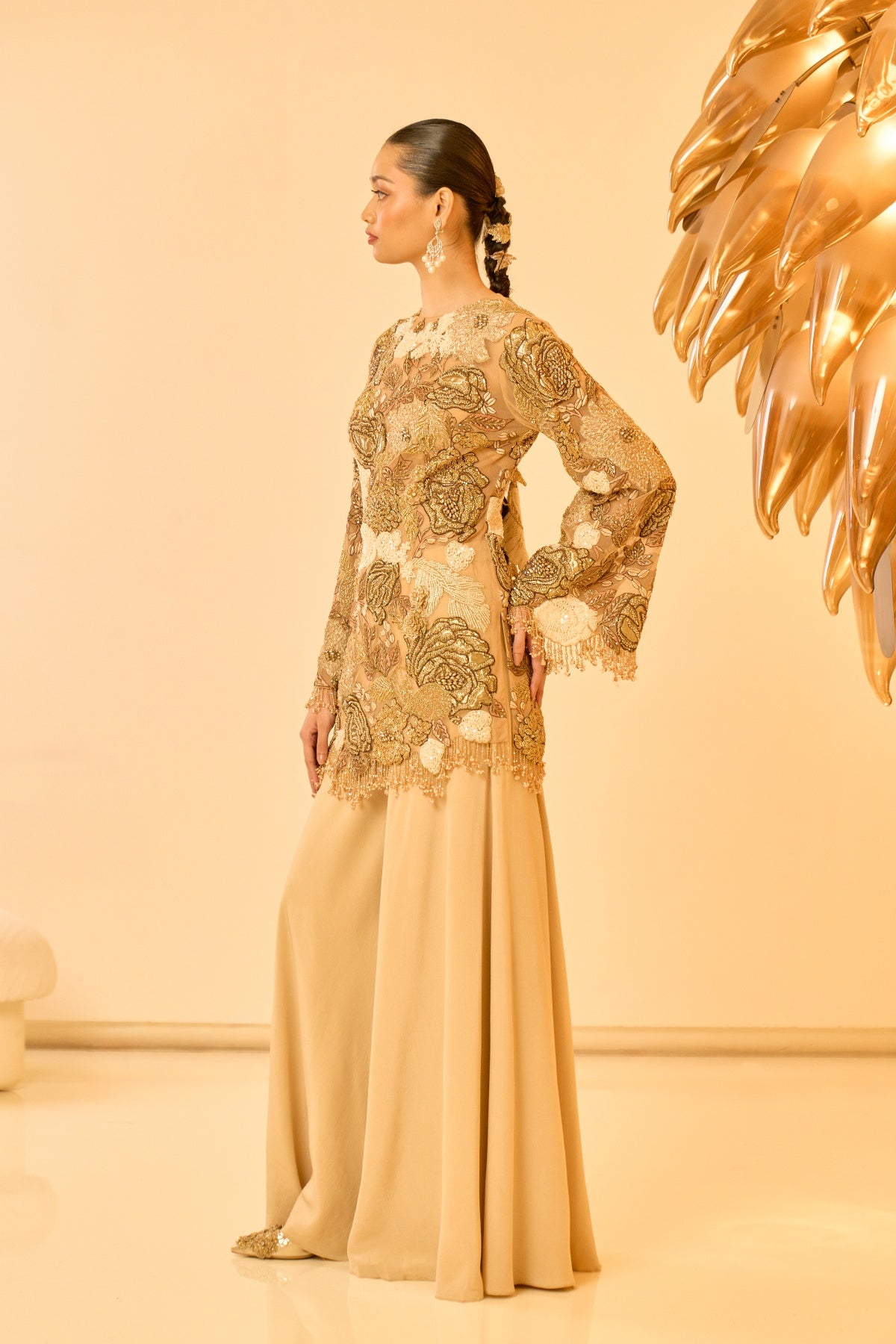 ELARA EMBELLISHED PEPLUM SET