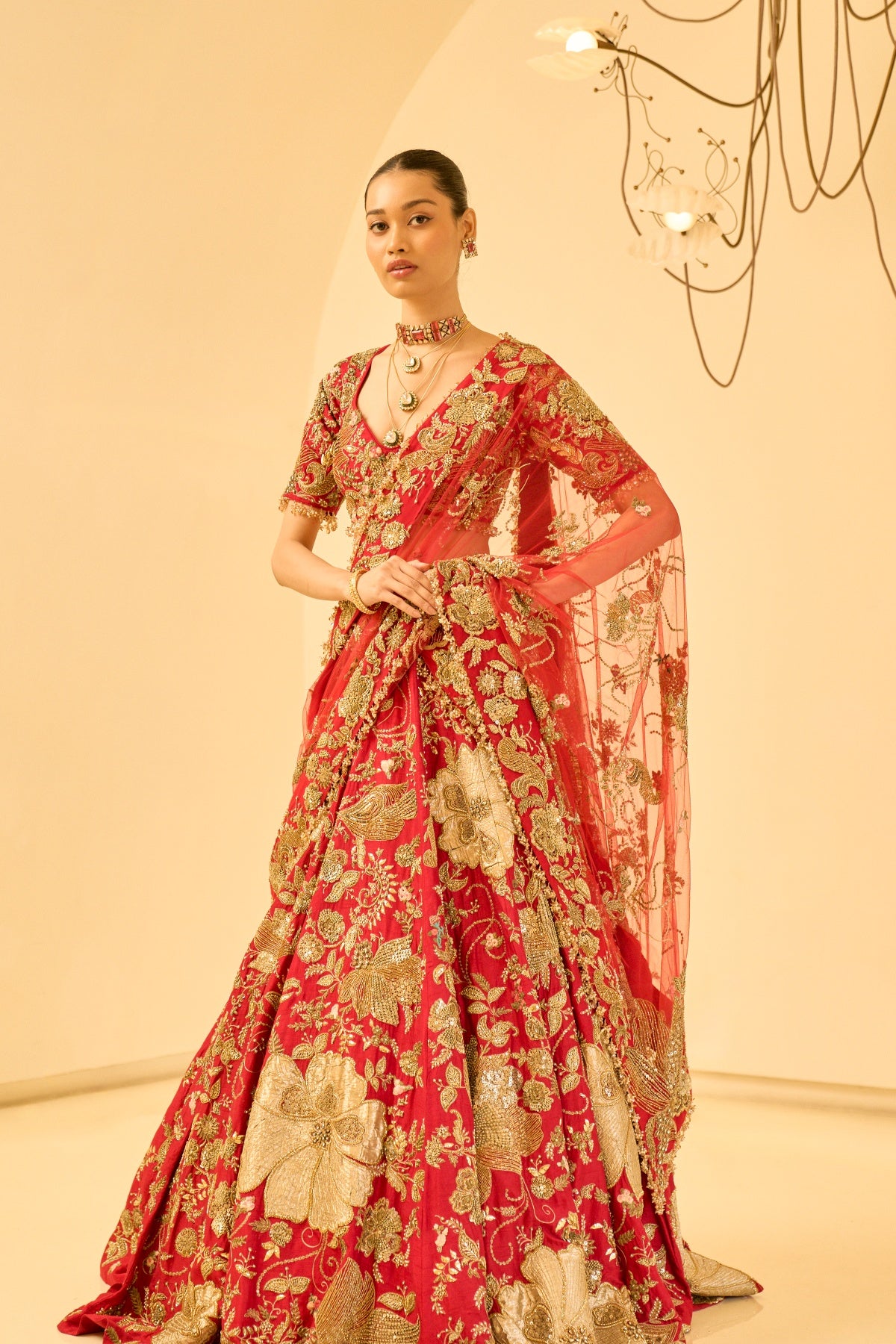 FLORAL BRIDAL LEHENGA SET