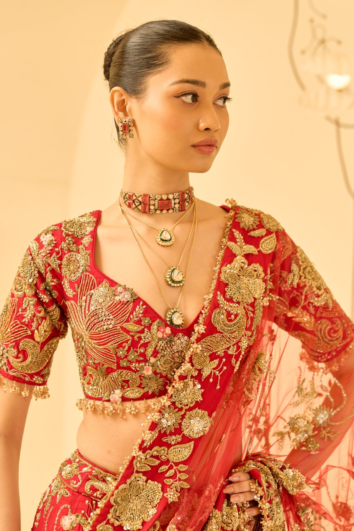 FLORAL BRIDAL LEHENGA SET