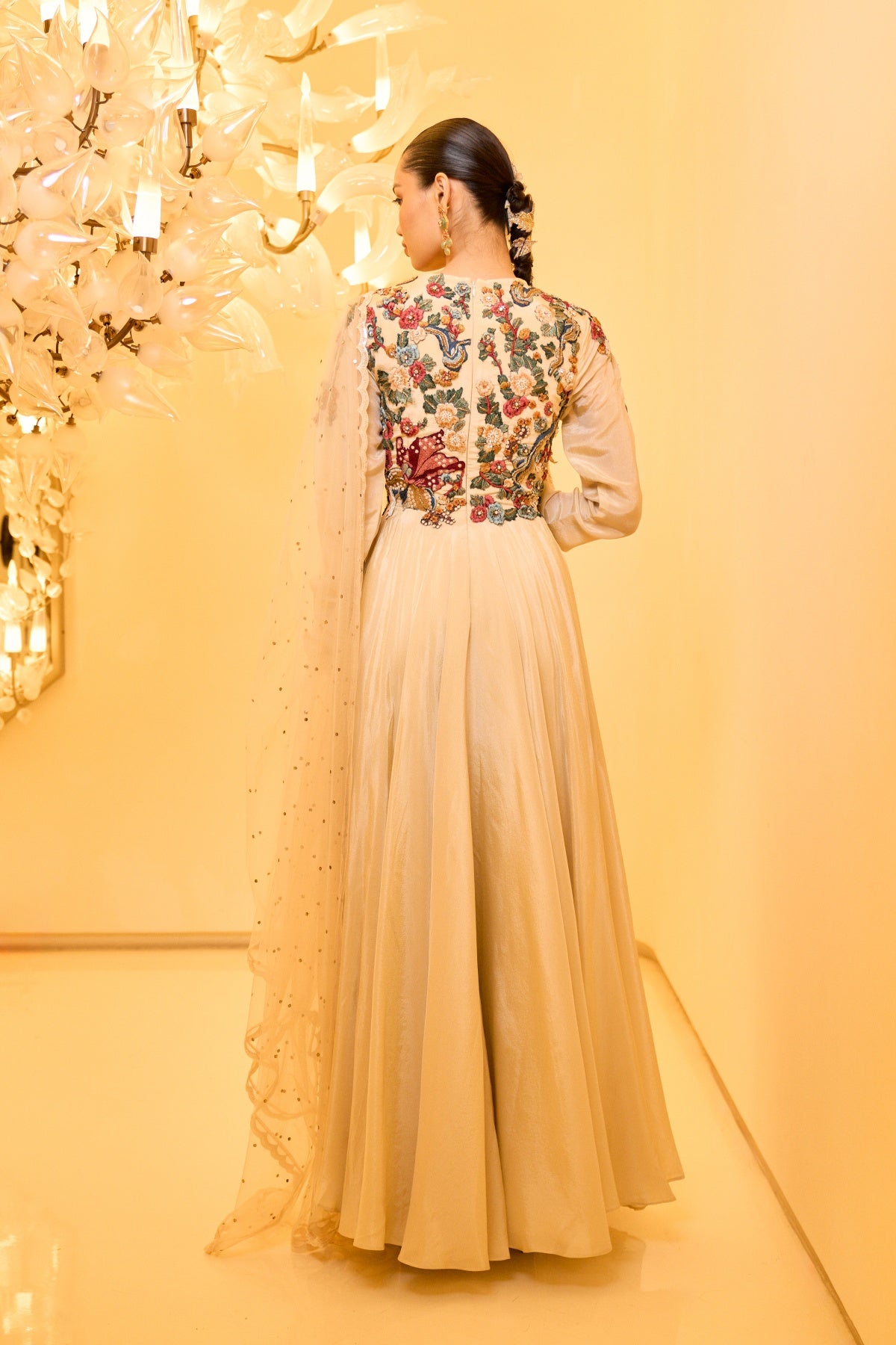 FLORAL EMBROIDERED ANARKALI SET