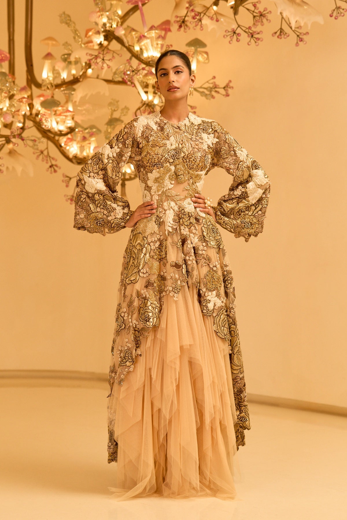 GILDED BOTANICAL SKIRT SET