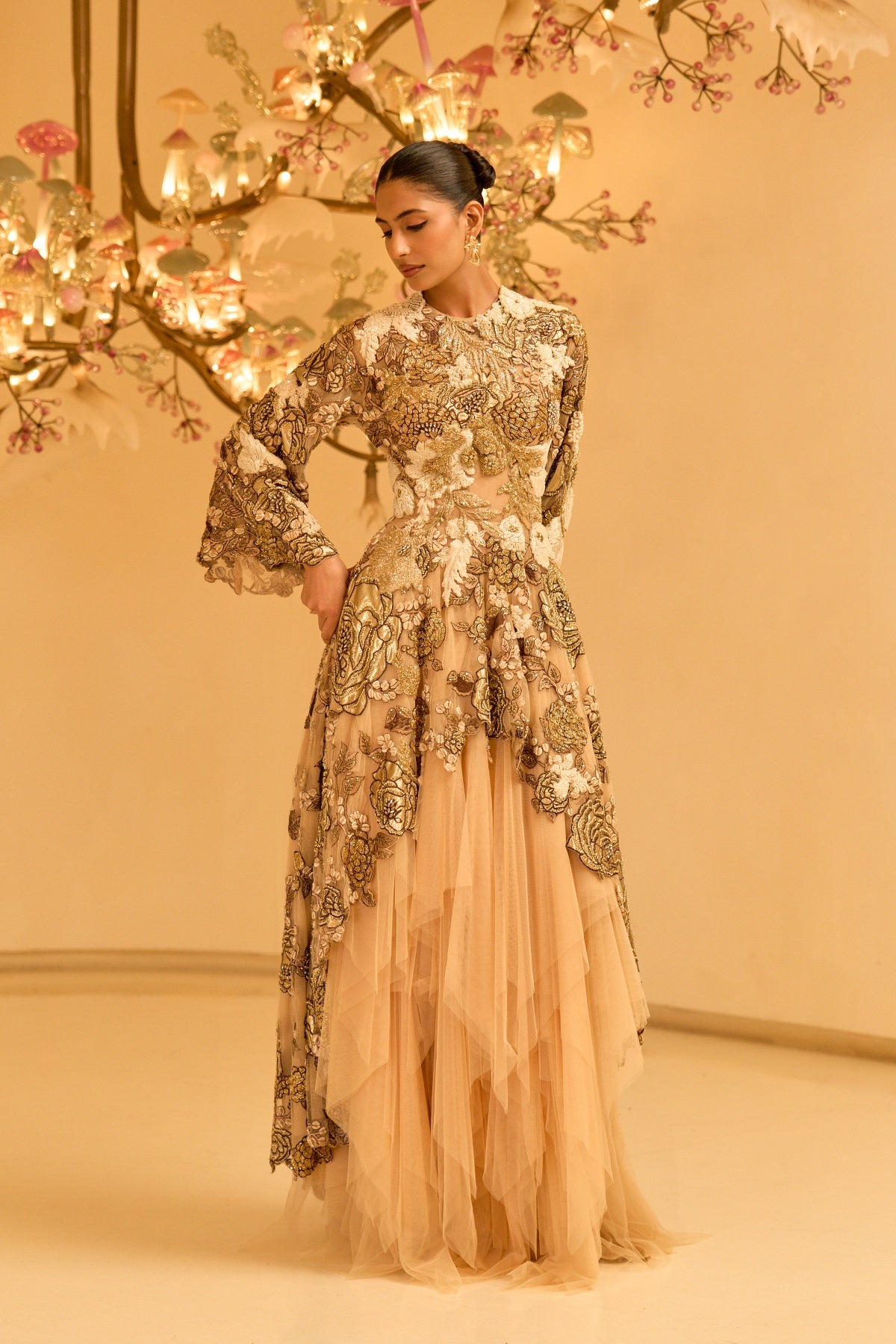 GILDED BOTANICAL SKIRT SET