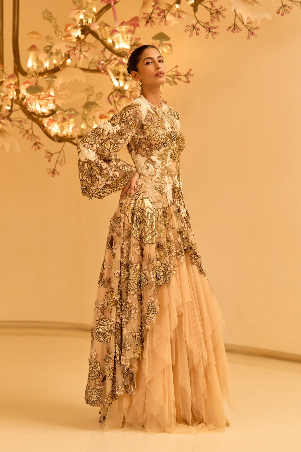 GILDED BOTANICAL SKIRT SET