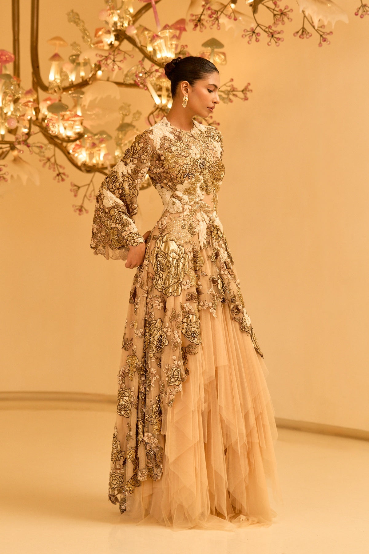 GILDED BOTANICAL SKIRT SET