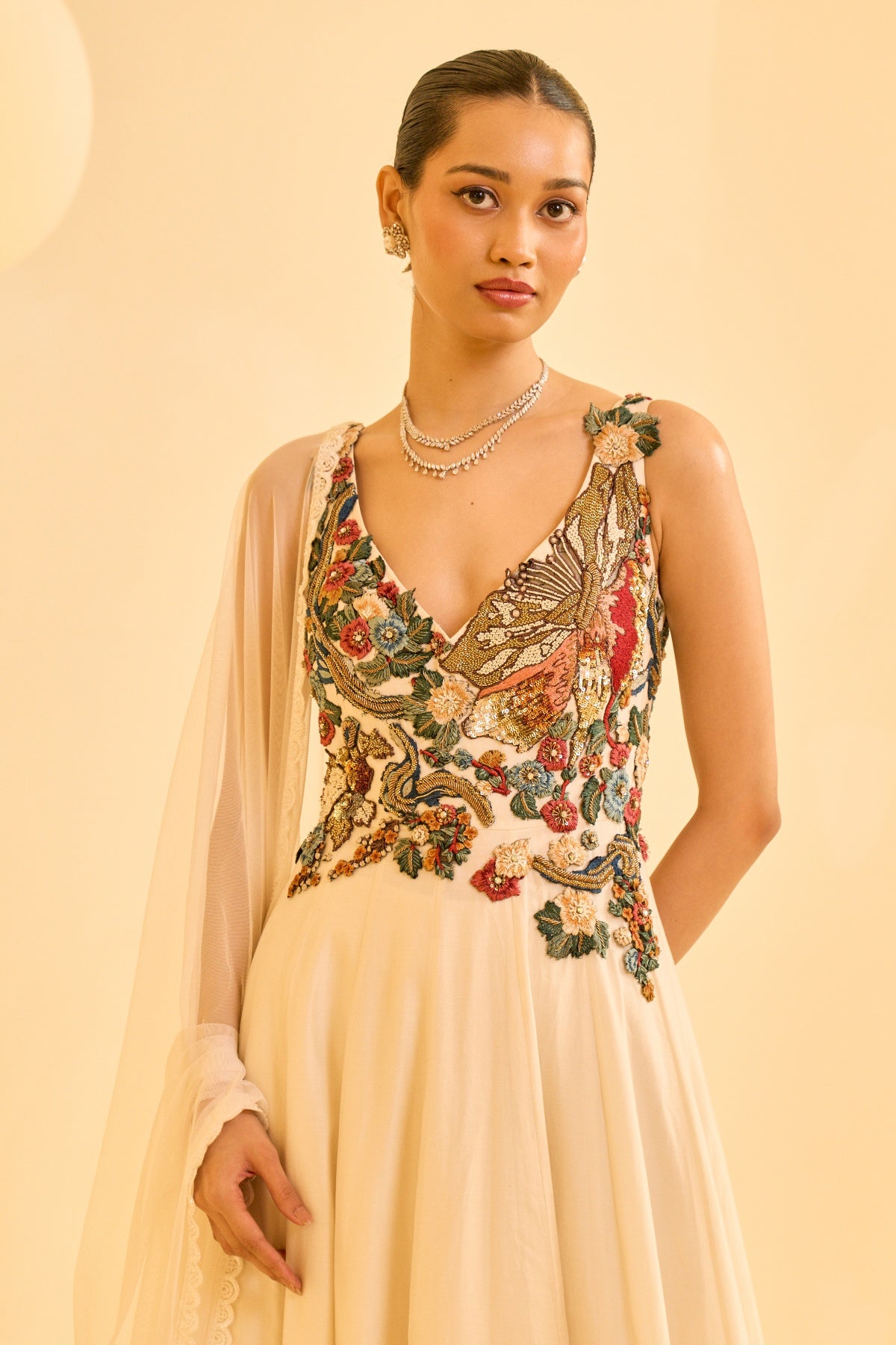 IVORY BLOOM ANARKALI SET