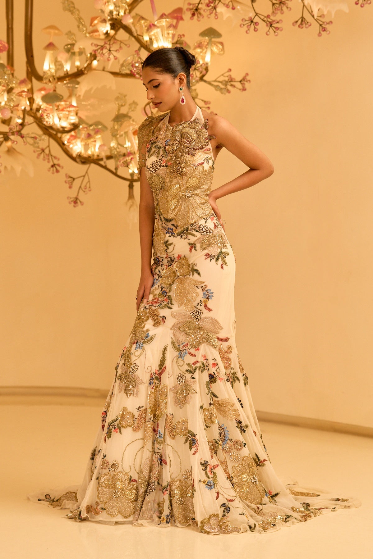 IVORY BOTANICAL GOWN