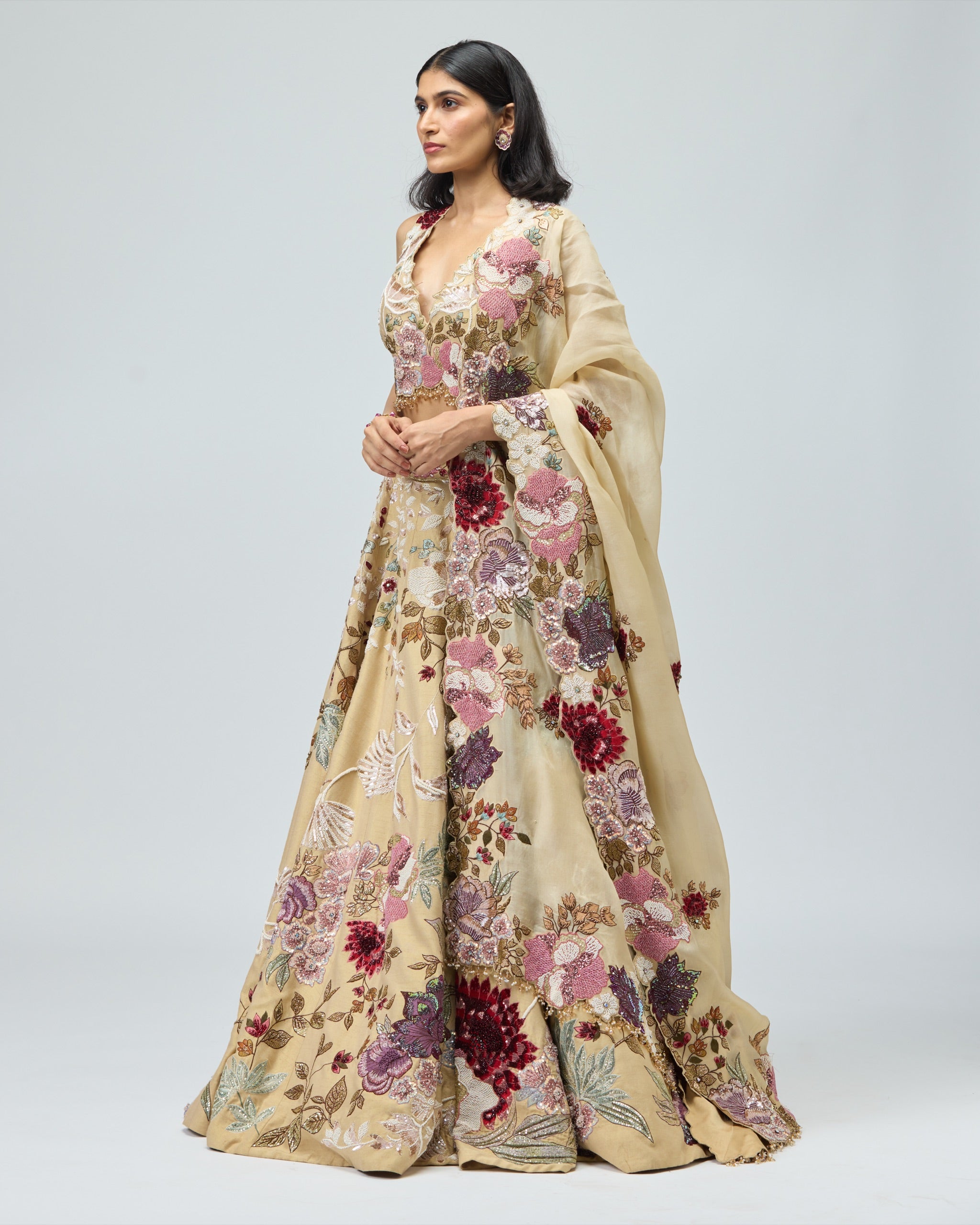 PEACH LEHENGA SET