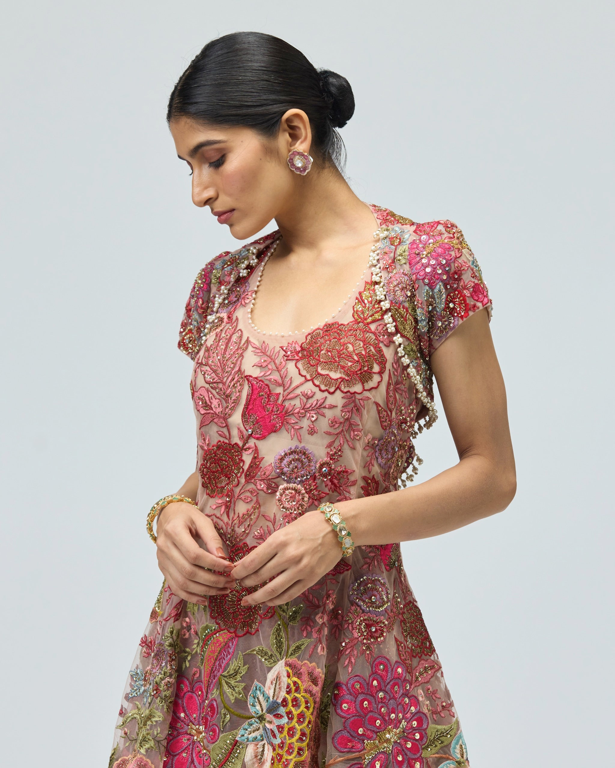PINK PEPLUM SET