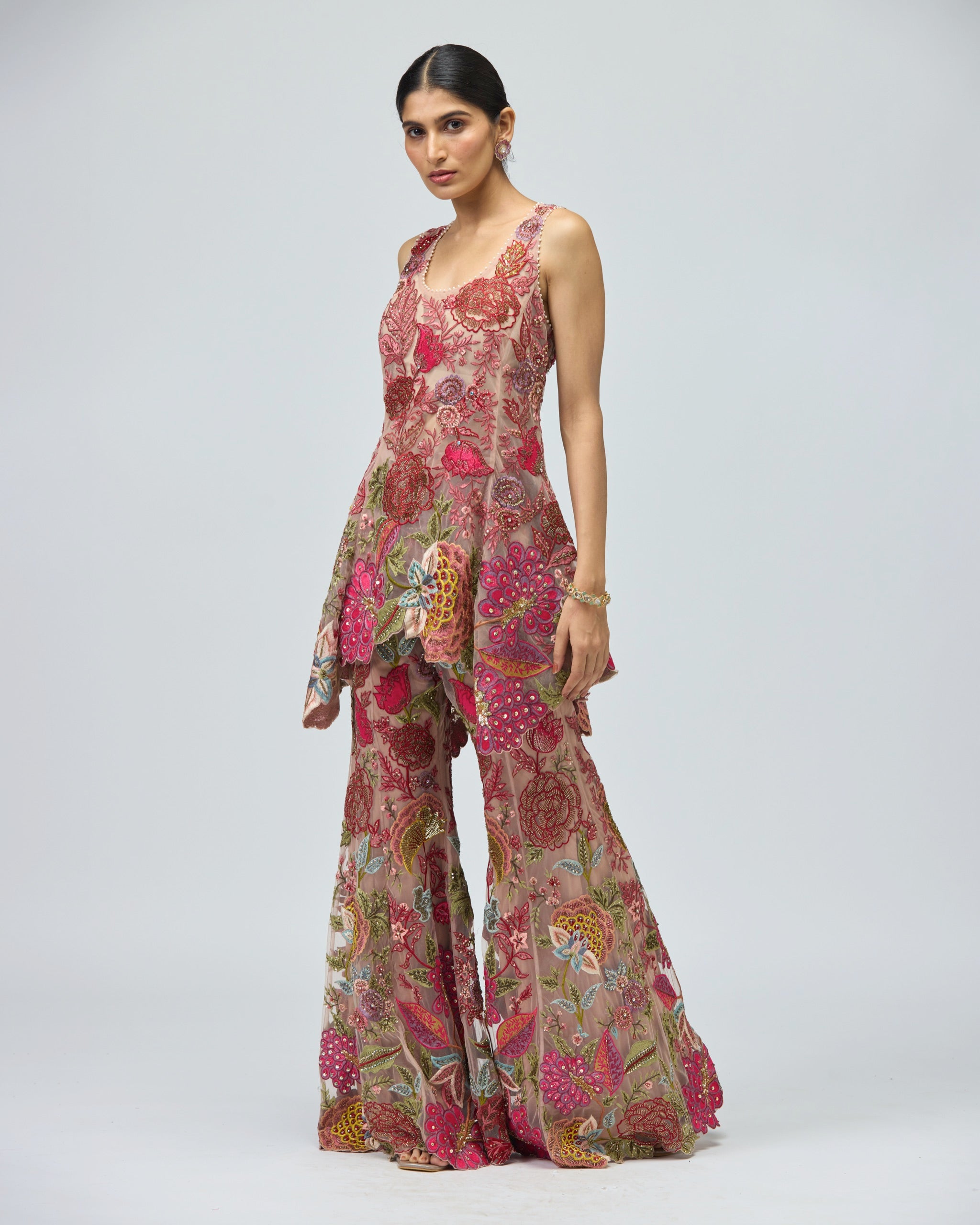 PINK PEPLUM SET