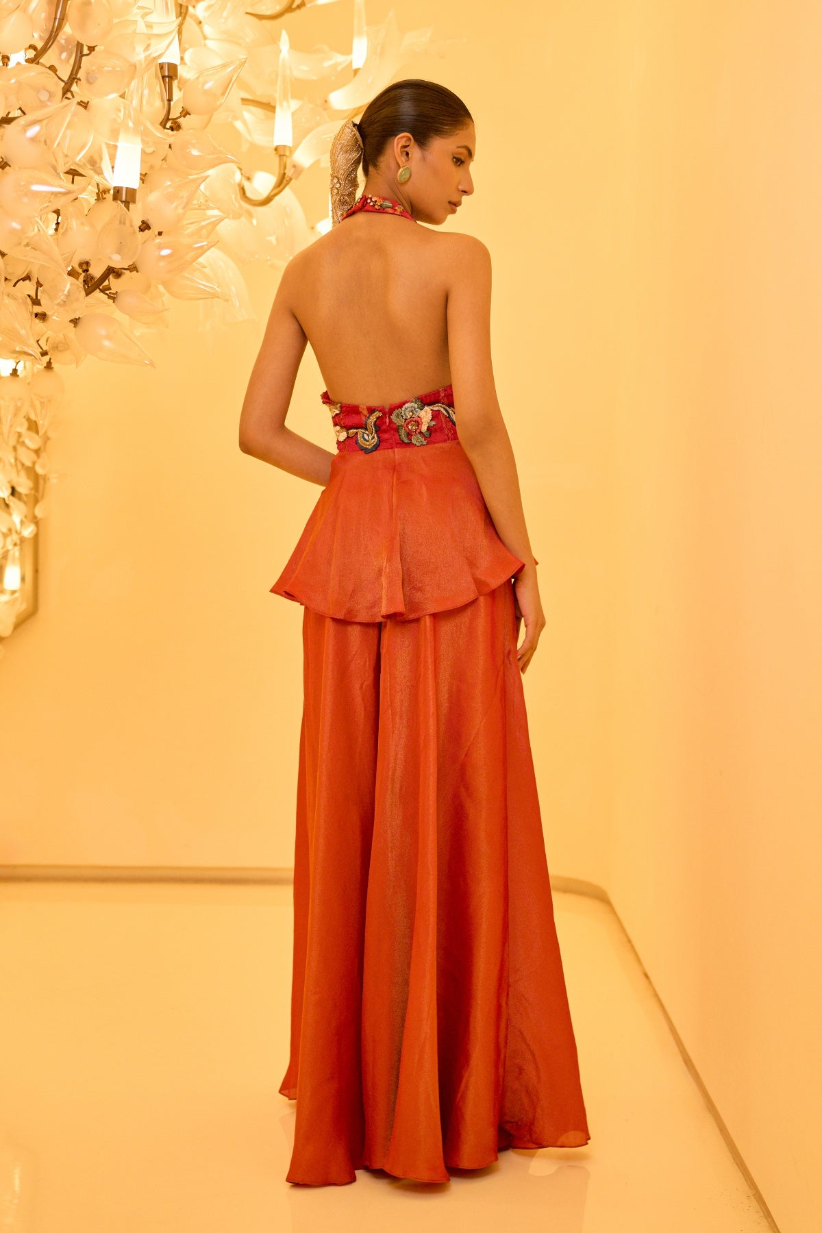 RUBY EMBROIDERED PEPLUM SET