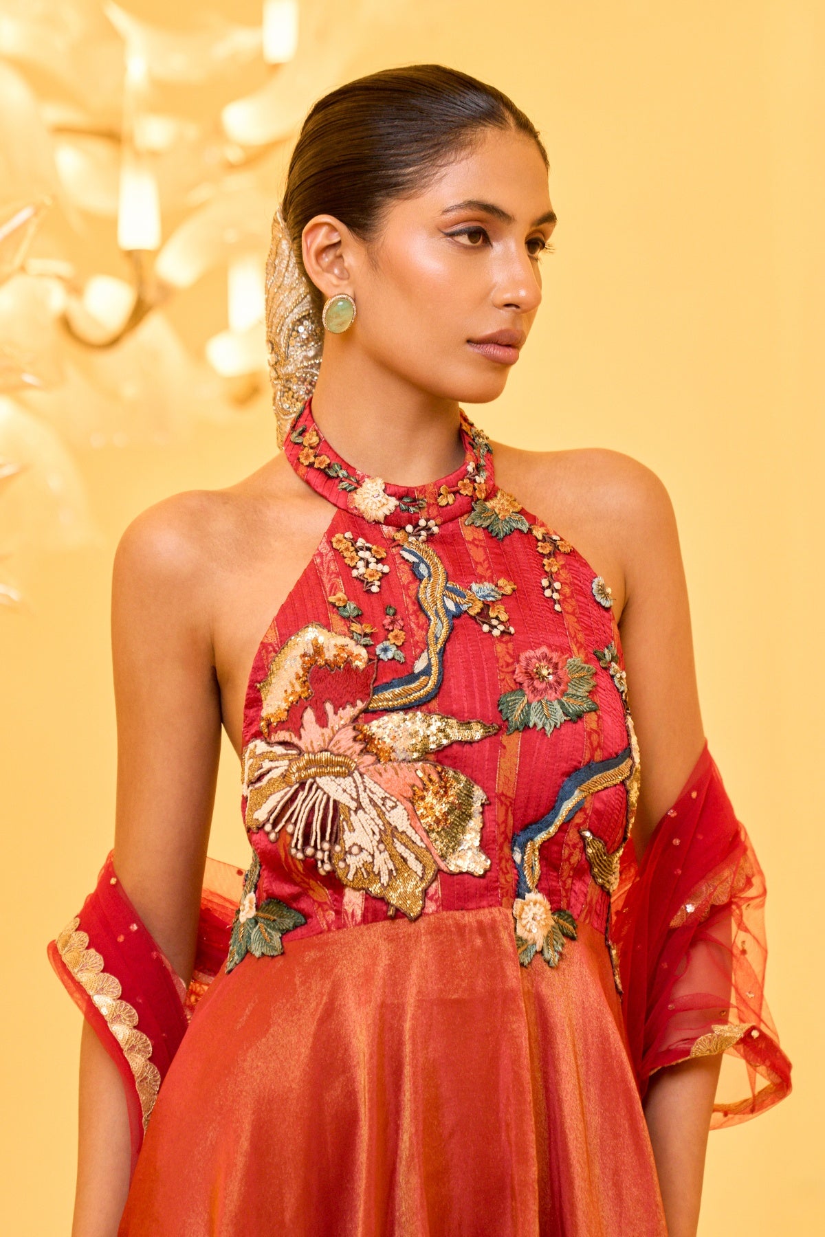 RUBY EMBROIDERED PEPLUM SET