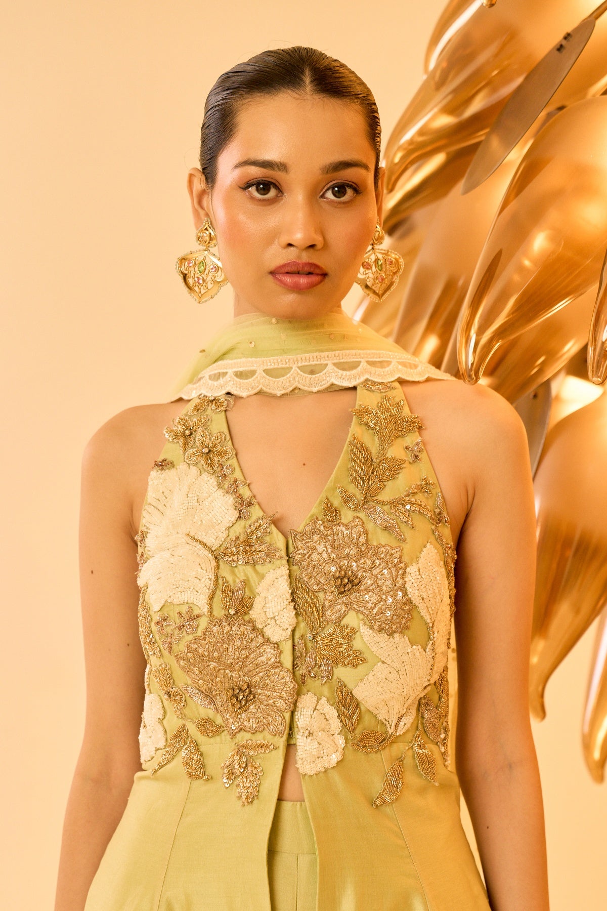 SAGE GREEN SHARARA SET