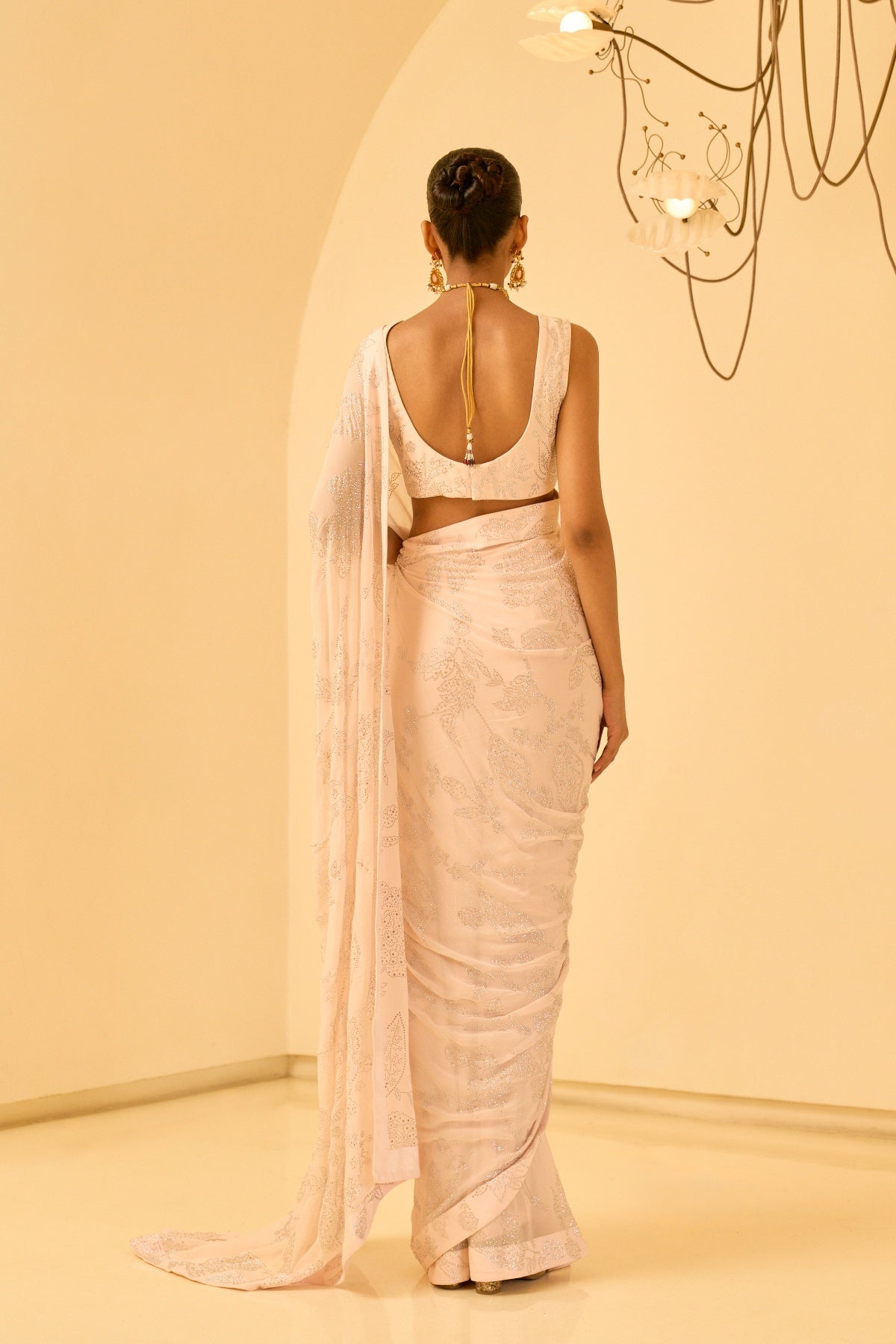 SHORASWIKI BLUSH SAREE SET