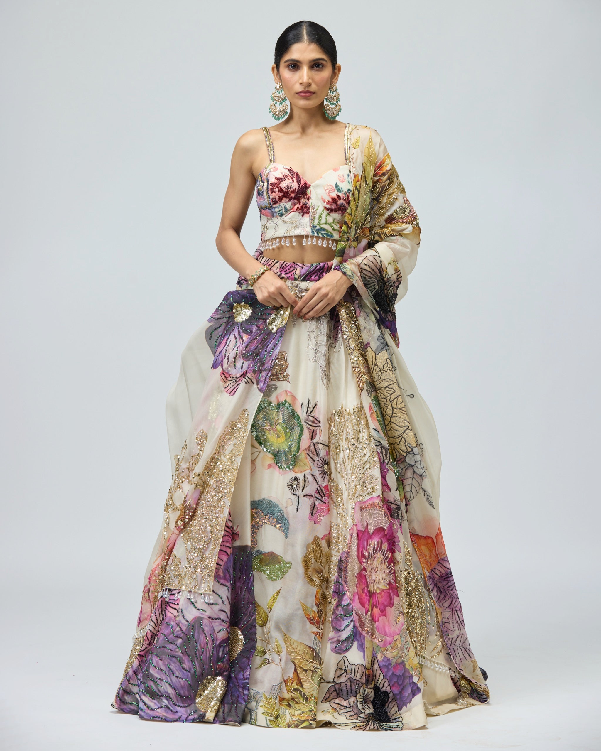 SILK ORGANZA LEHENGA SET