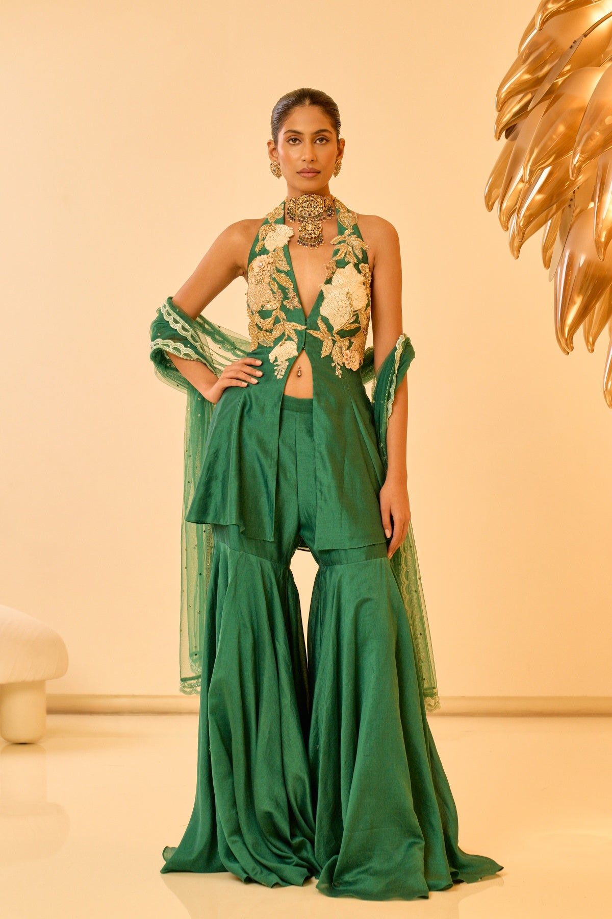 VERDANT PEPLUM SET