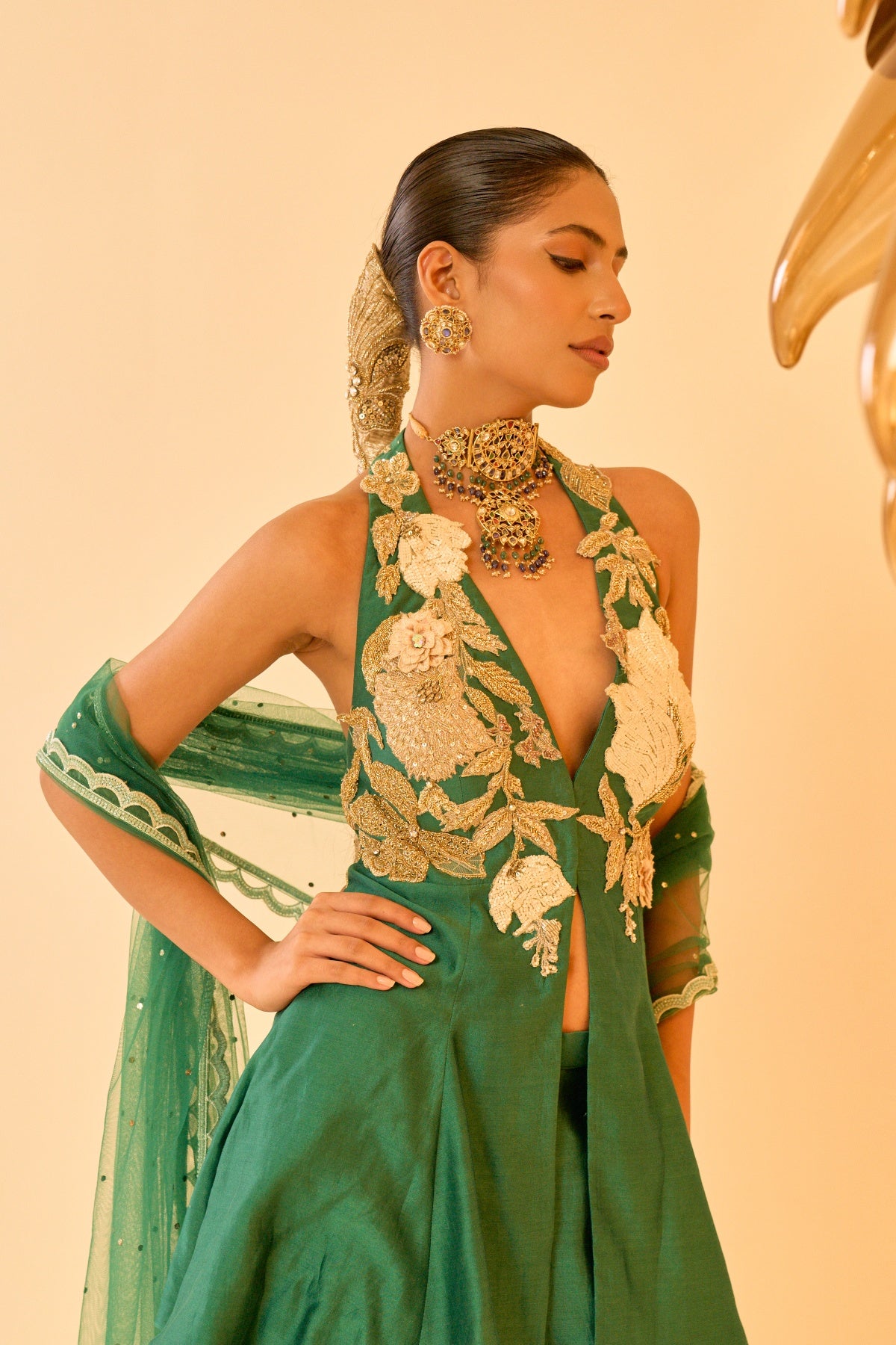 VERDANT PEPLUM SET