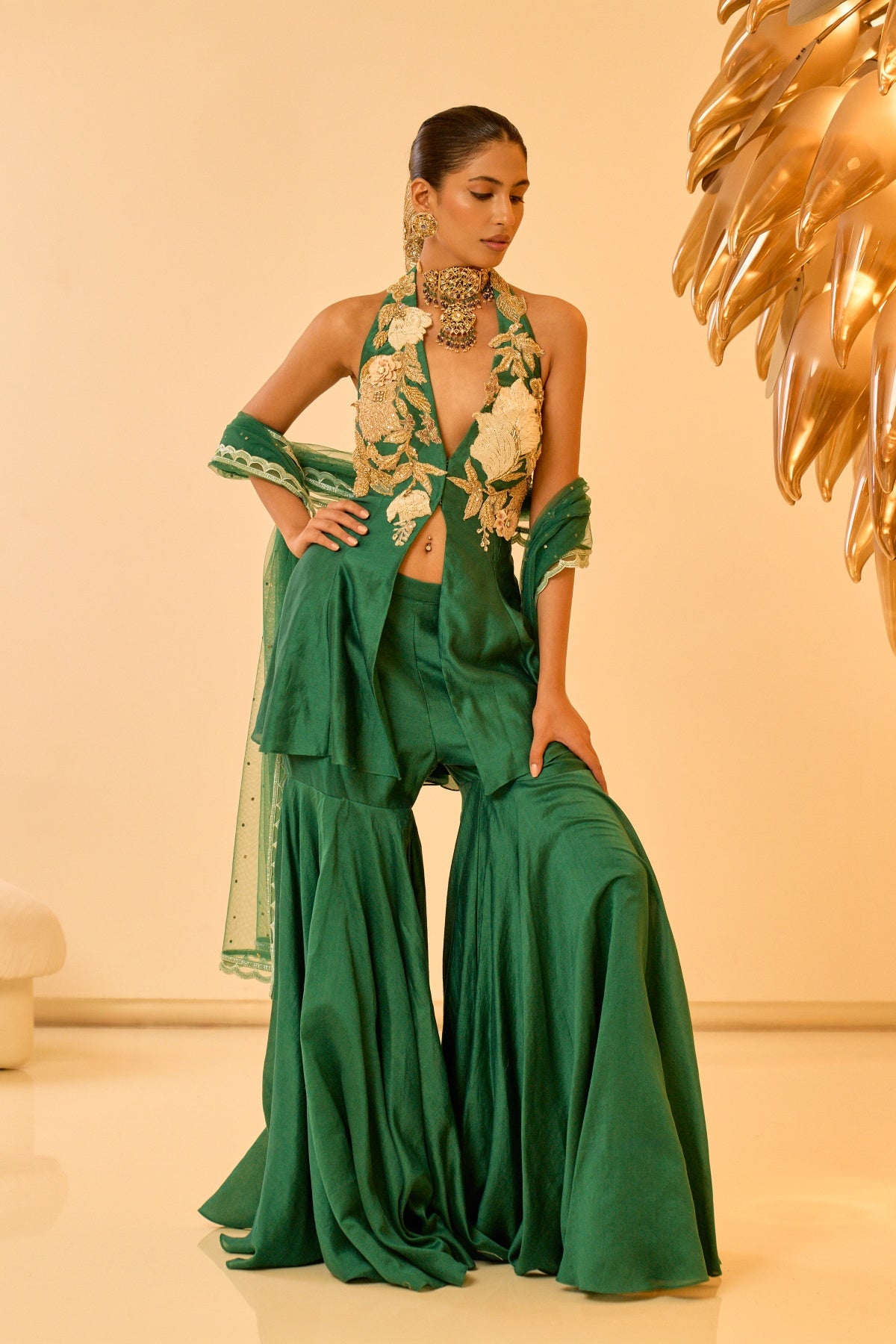 VERDANT PEPLUM SET