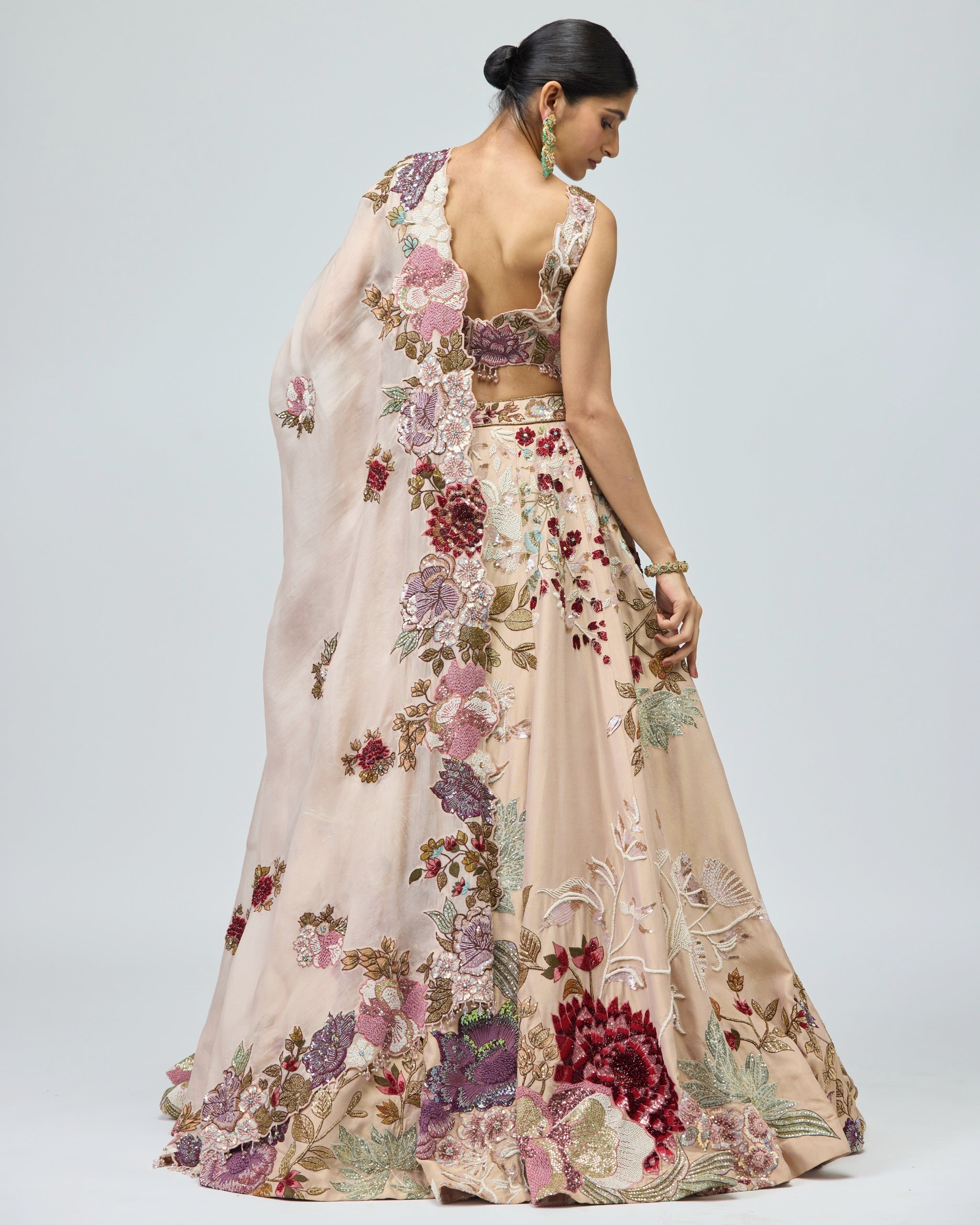 VISCOSE TISSUE LEHENGA SET