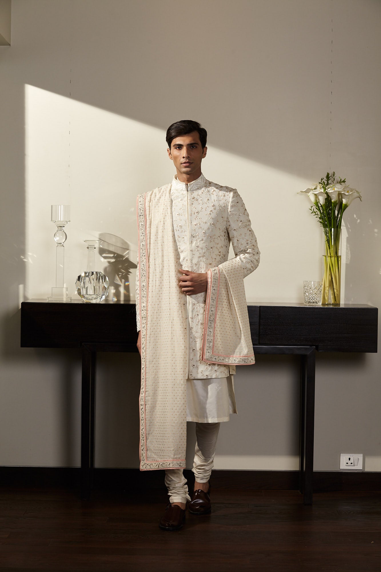 Ivory Sherwani Set