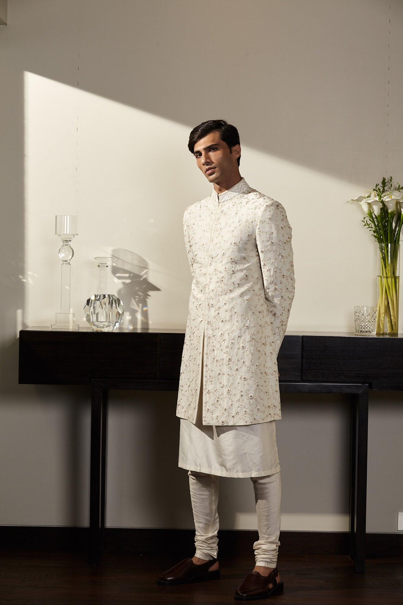 Ivory Sherwani Set