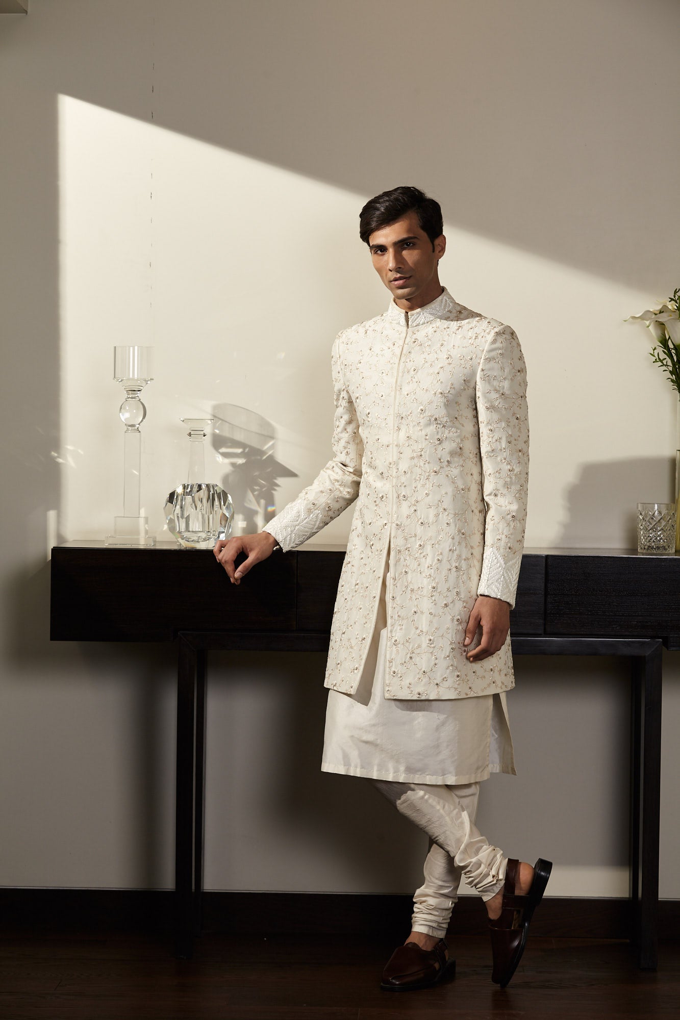 Ivory Sherwani Set