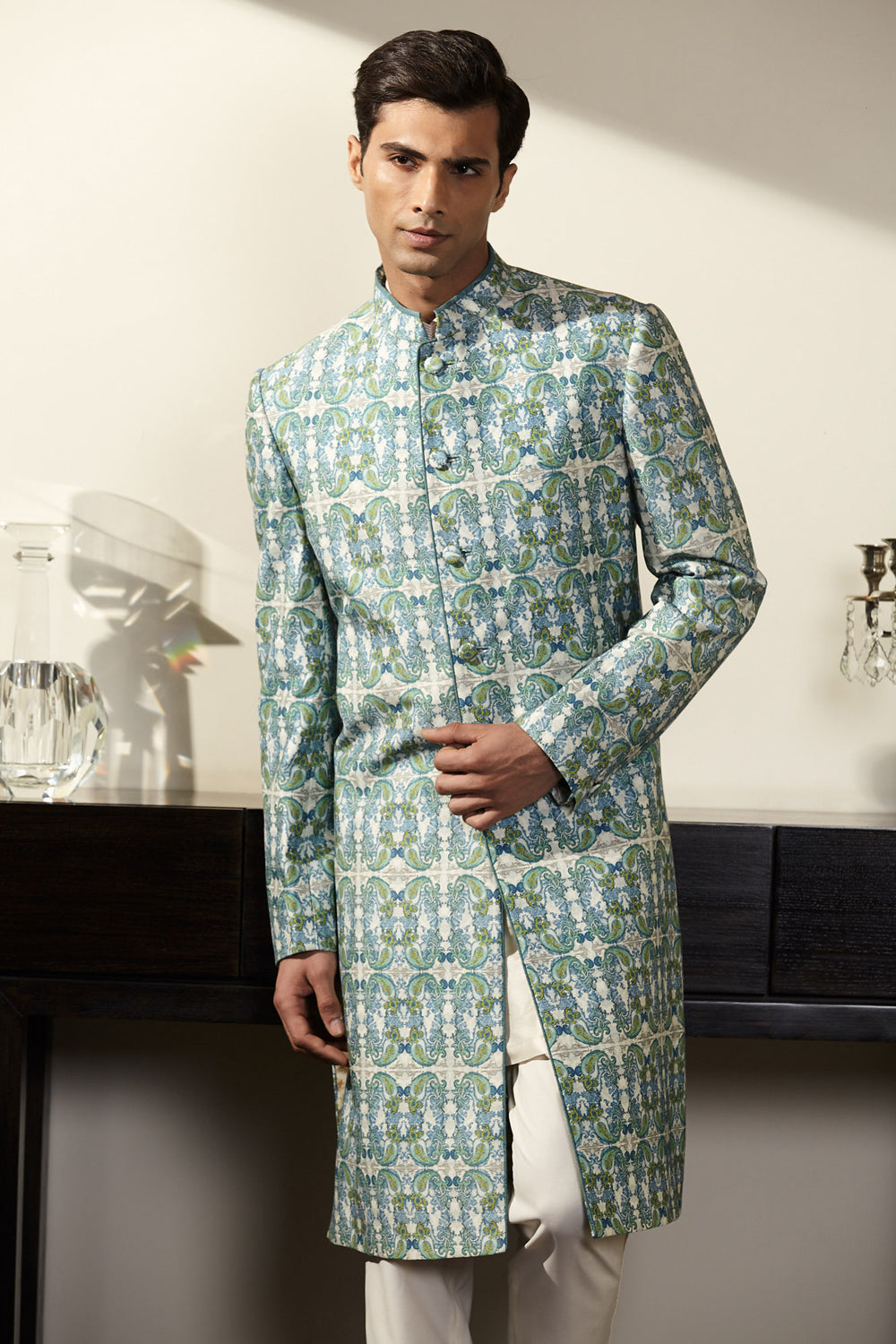 Printed Sherwani