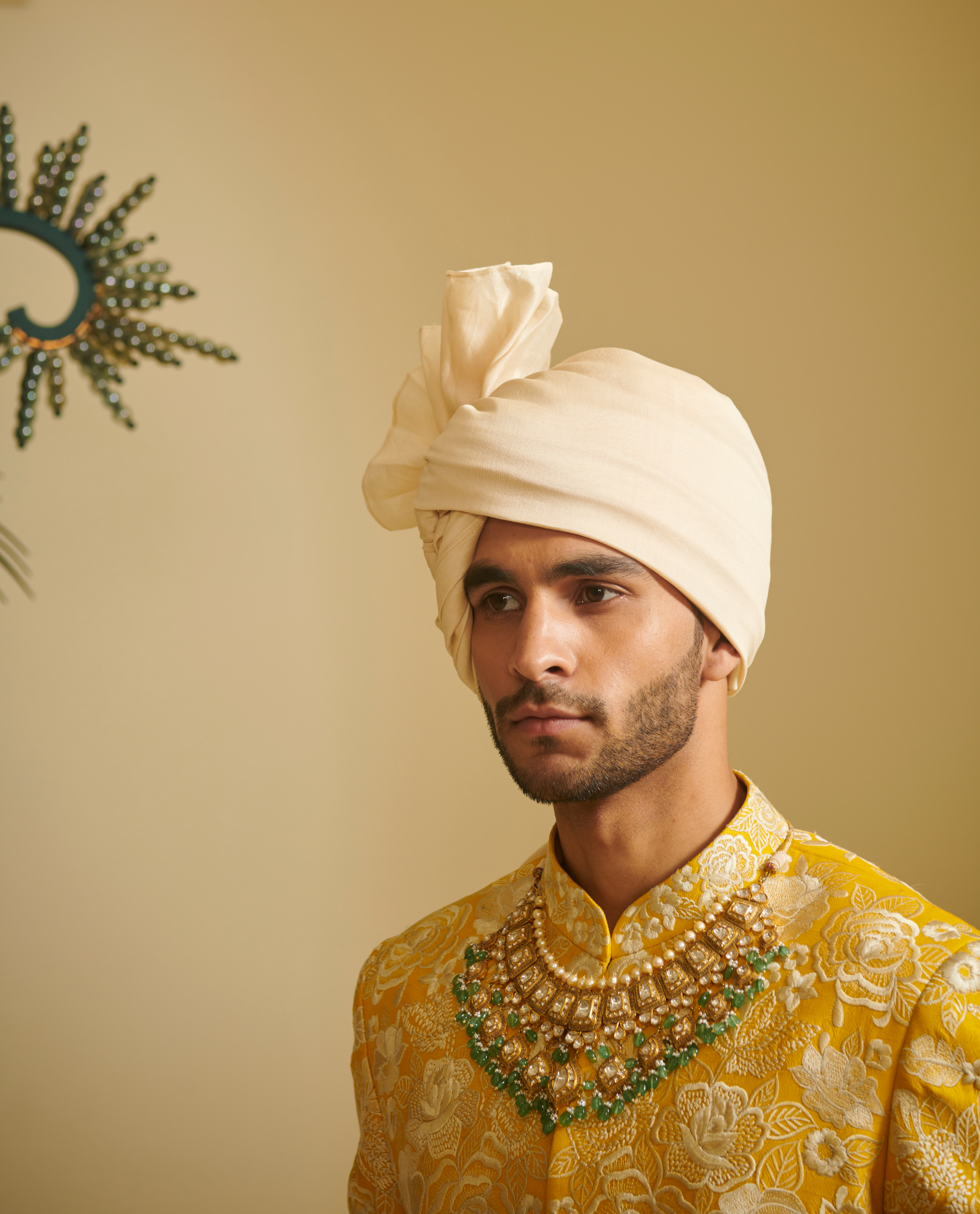 Embroidered Sherwani With Silk Ivory Churidar