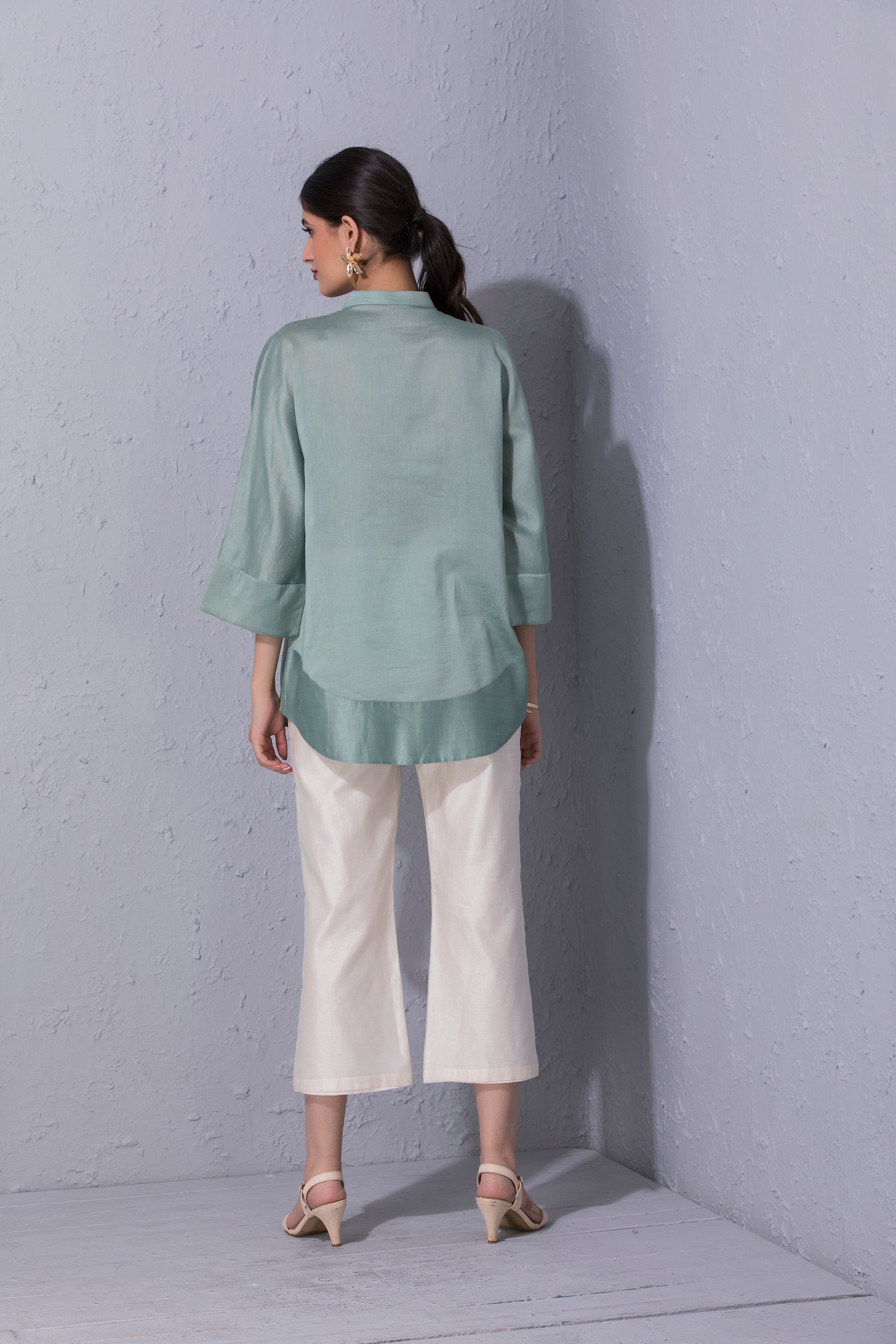 Bird Story Sage Green Short Tunic