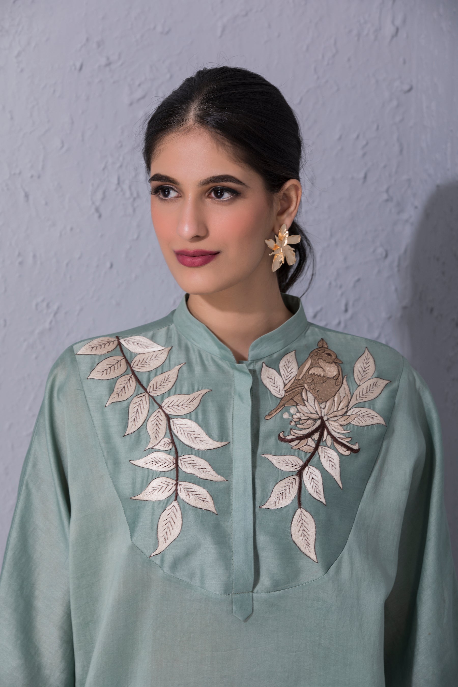 Bird Story Sage Green Short Tunic