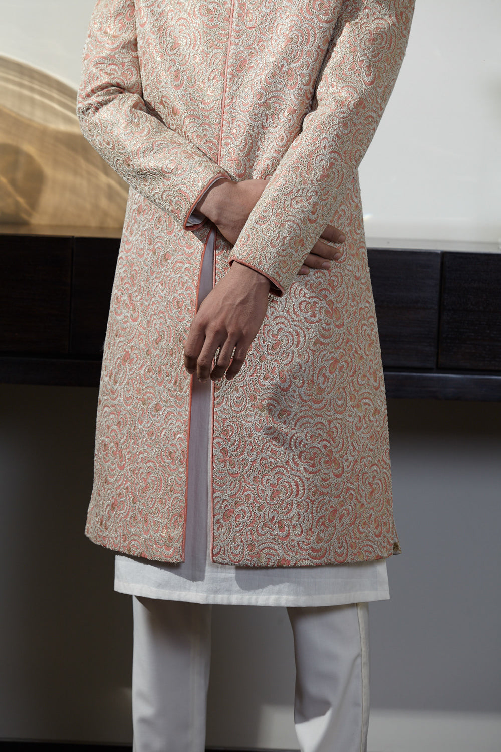 Peach Sherwani