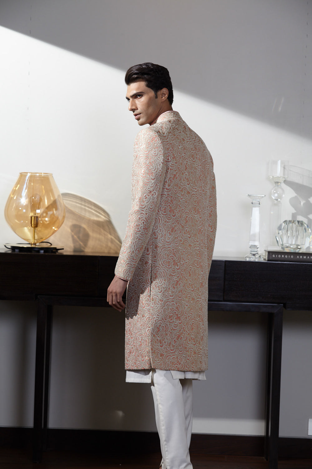 Peach Sherwani