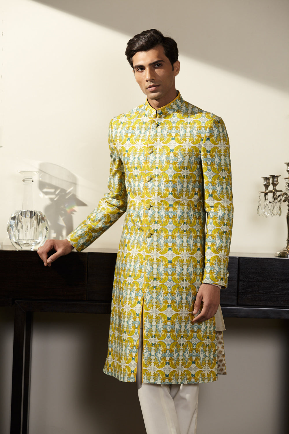 Yellow Sherwani