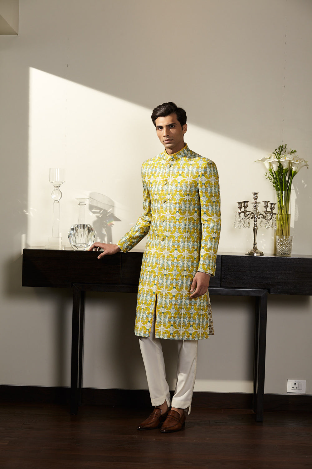 Yellow Sherwani